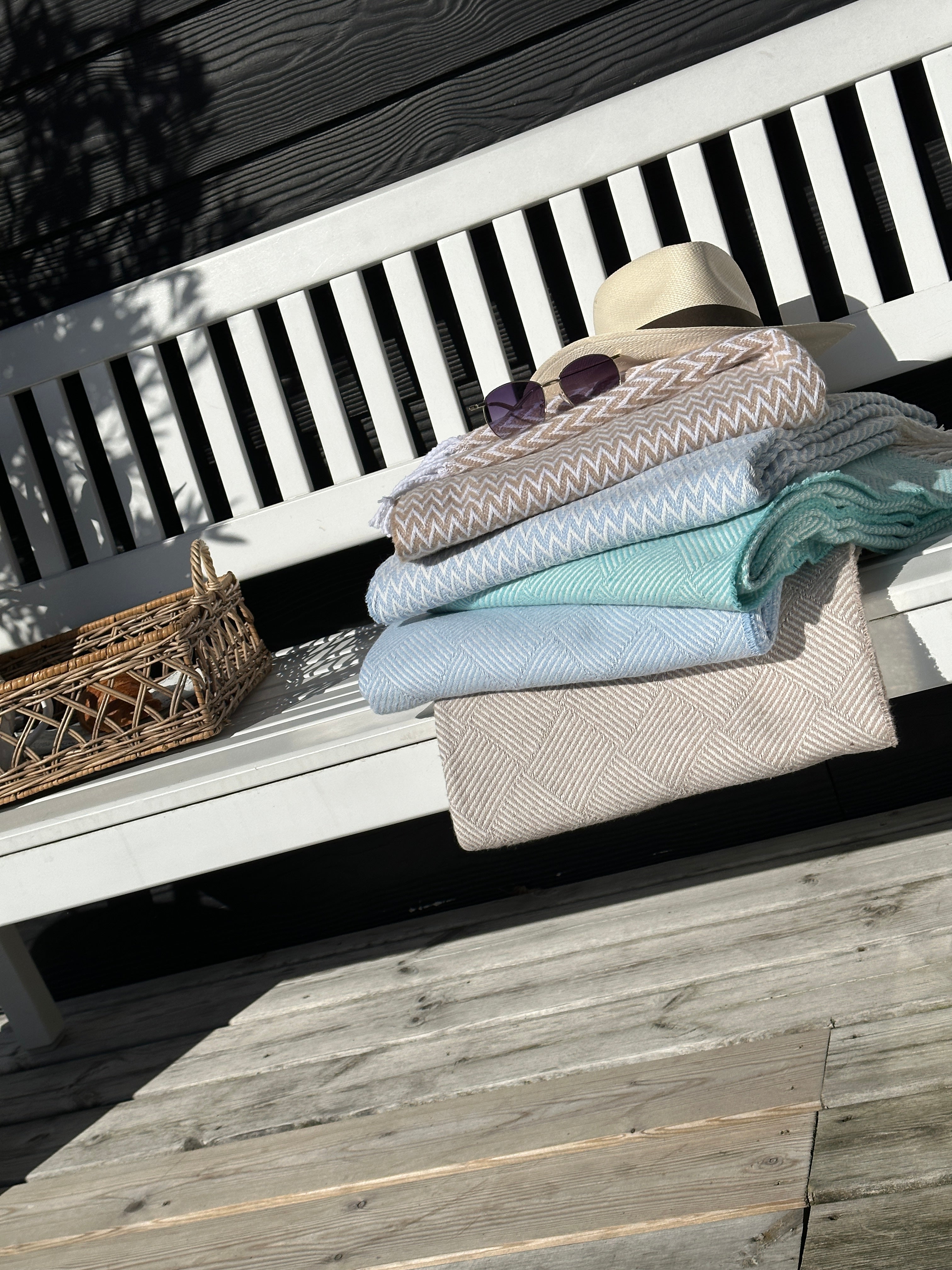 Stort udvalg af bomuldsplaider, quilt og tæpper