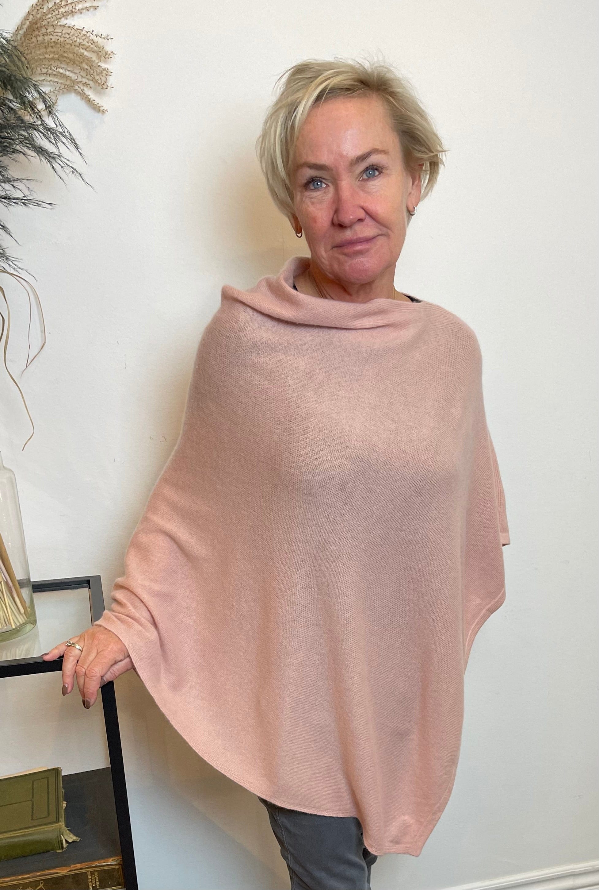 Poncho 100% Cashmere - Rosa Poncho Alot