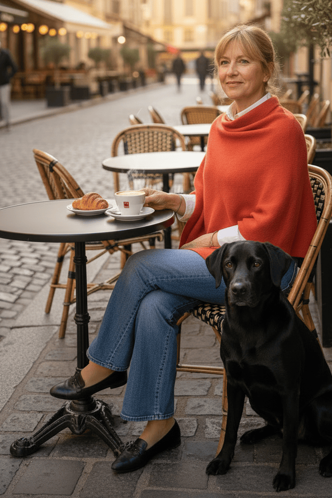Poncho med cashmere - Orange Assia di Brunetti Federica e C. s.a.s.