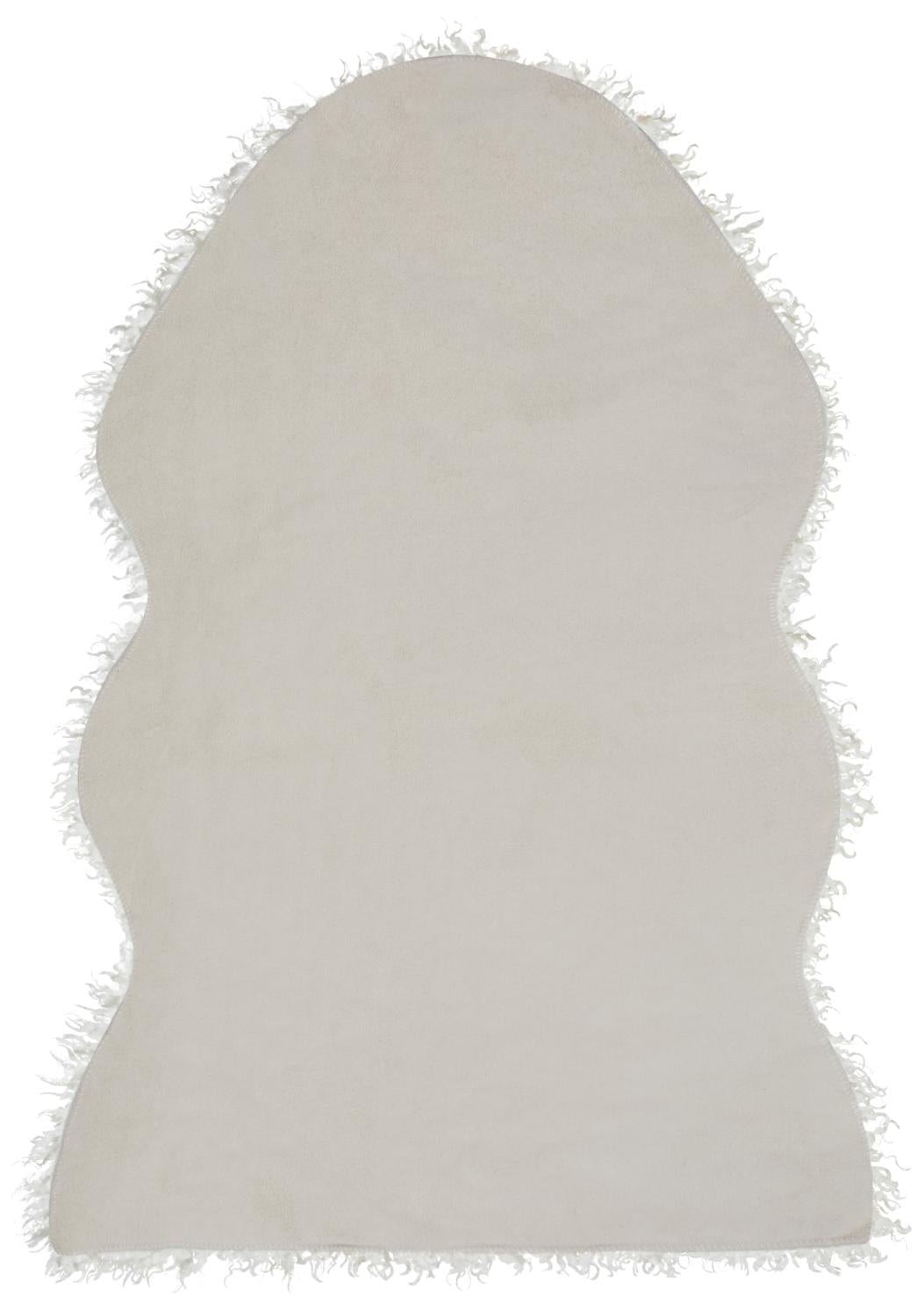 Imiteret krøllet lammeskind - lys beige Lammeskind Lammeskind