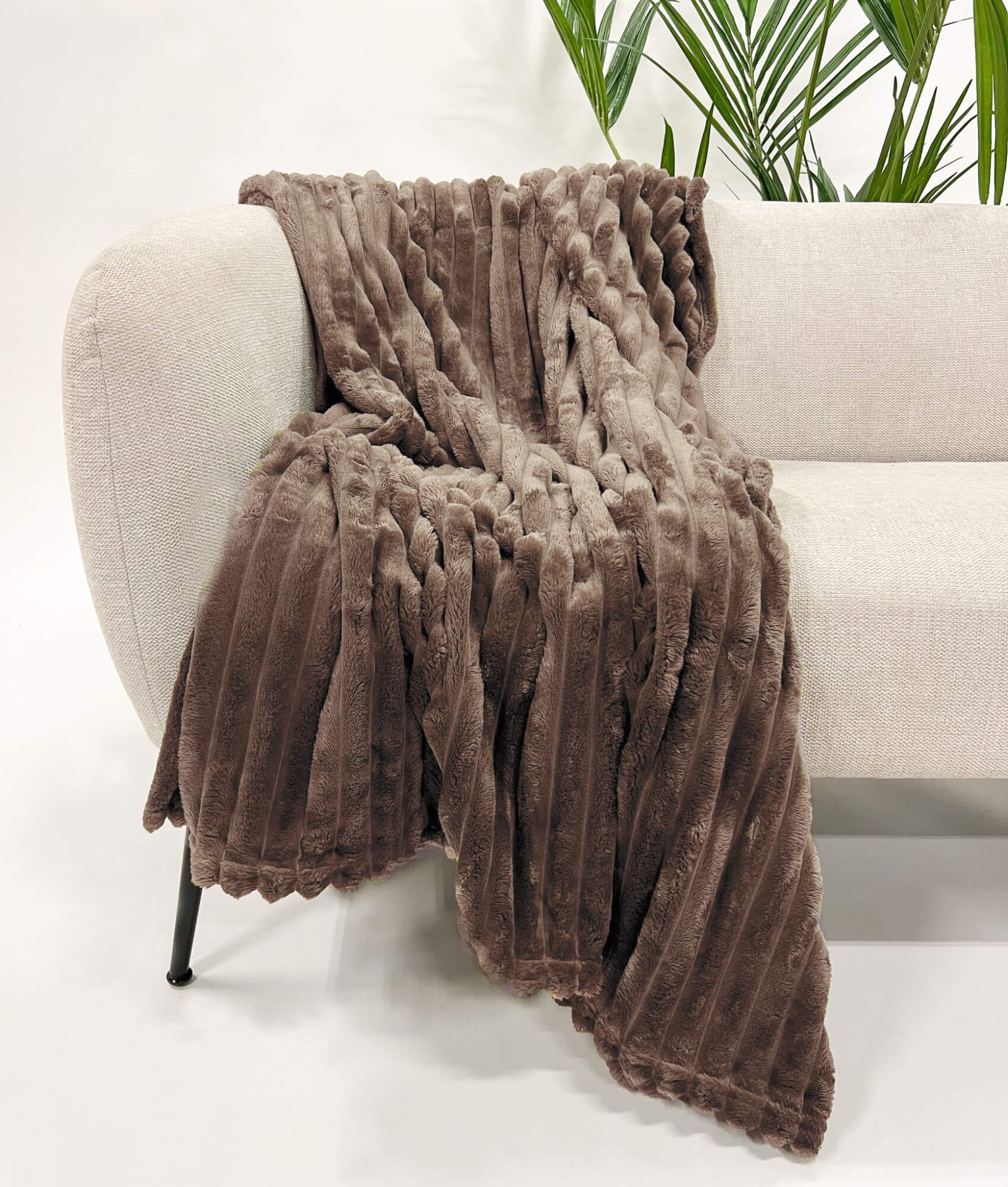 Luxus Fleece plaid i brun (150x200cm) Plaid OtherStuff.dk