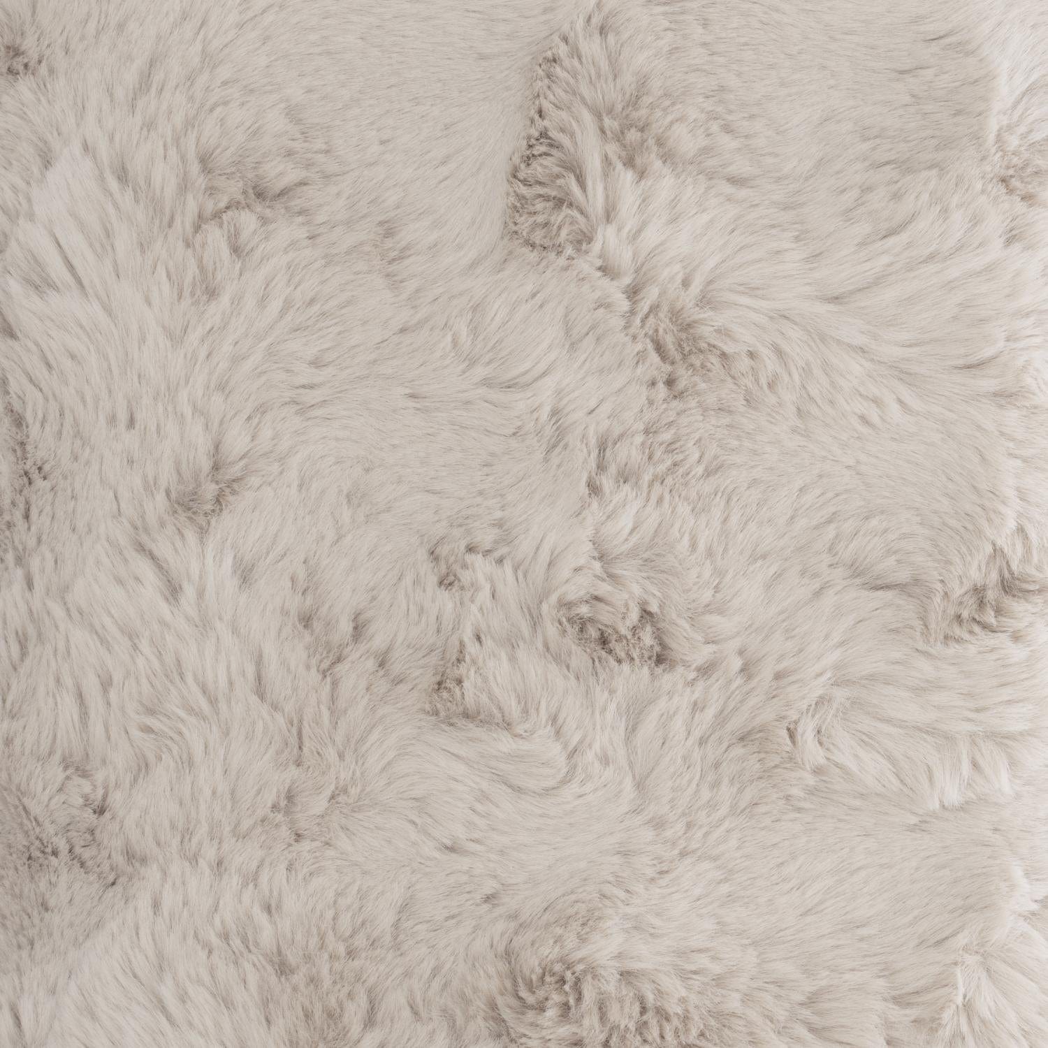 Faux fur tæppe - Beige Lammeskind OtherStuff