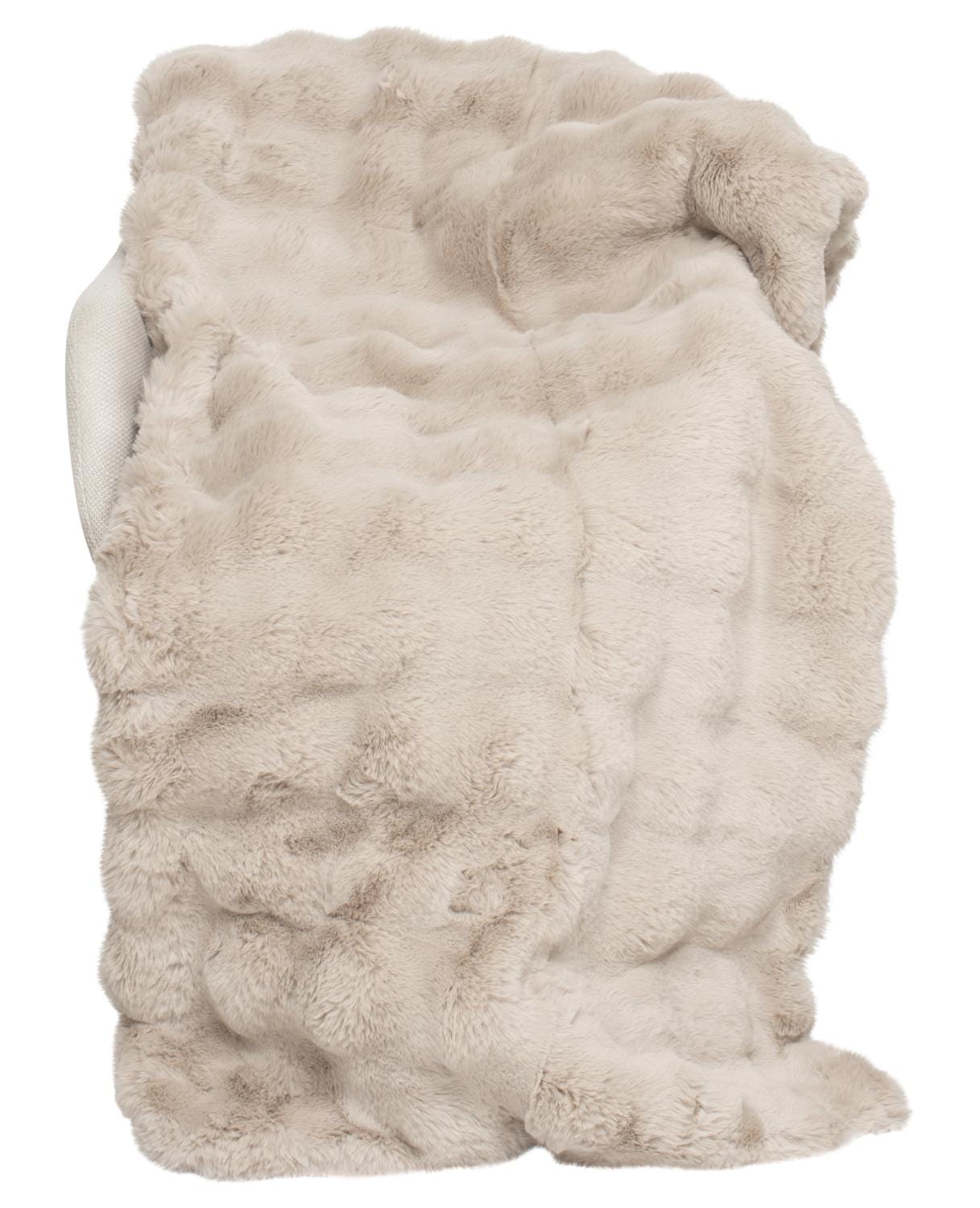Faux fur tæppe - Beige Lammeskind OtherStuff