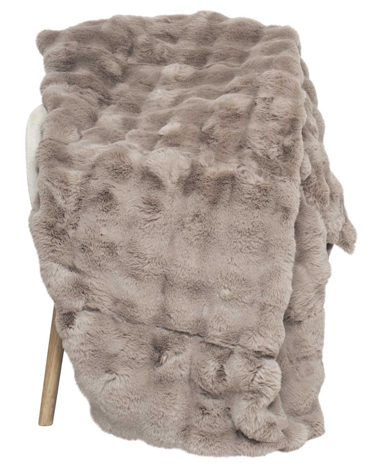 Faux fur tæppe - Taupe Lammeskind OtherStuff