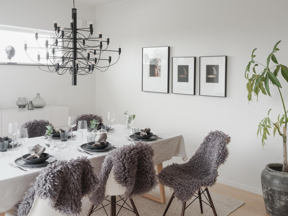 Imiteret krøllet lammeskind - Grå Lammeskind OtherStuff