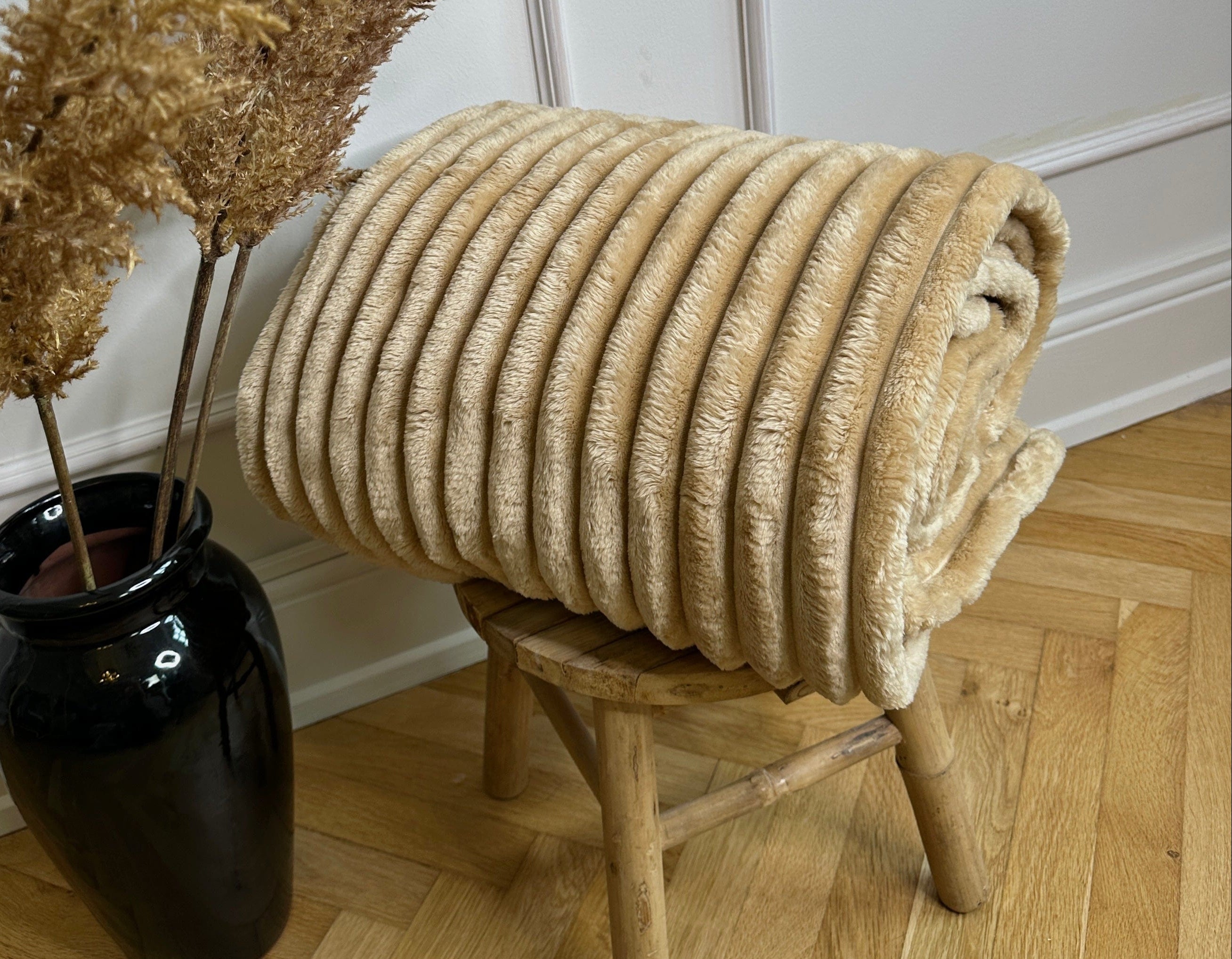 Luxus Fleece plaid i Beige (150x200cm) Plaid otherstuff