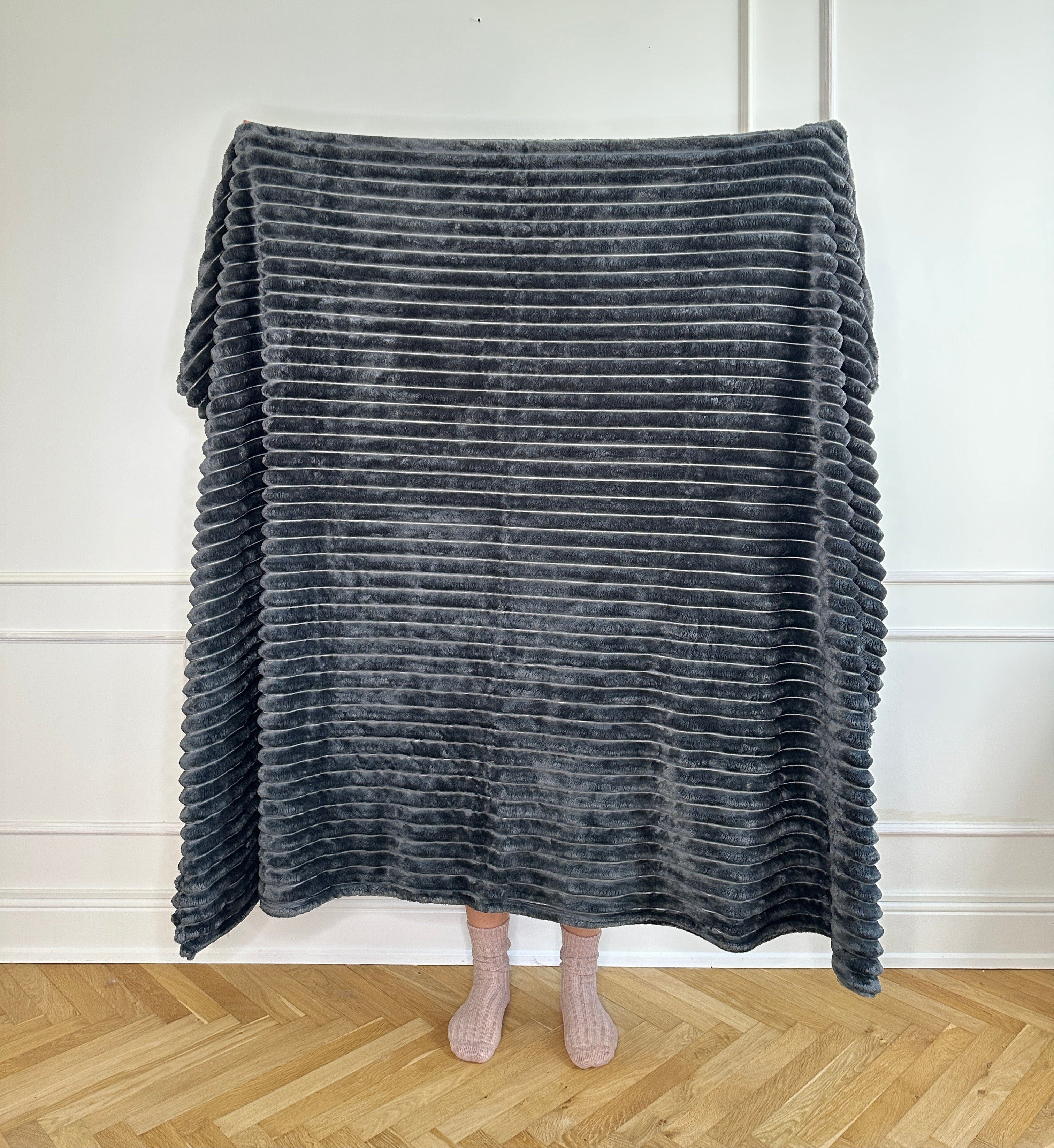 Luxus Fleece plaid i grå (150x200cm) Plaid Otherstuff