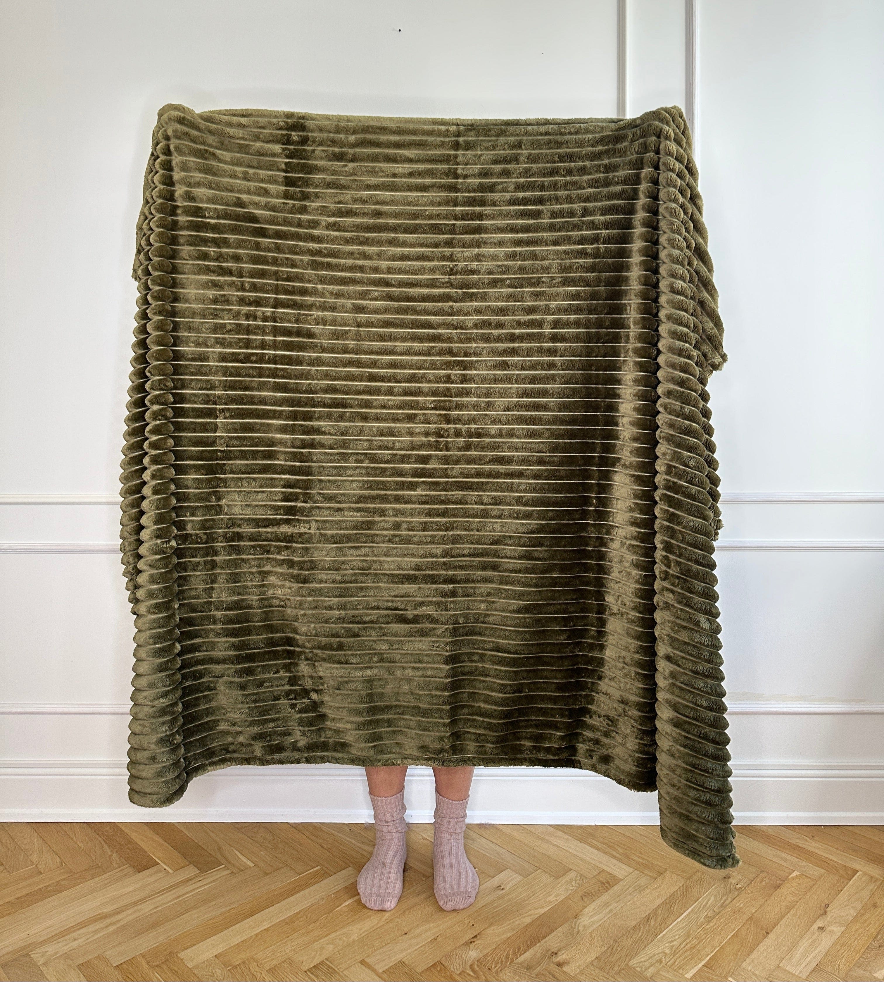 Luxus Fleece plaid i grøn (150x200cm) Plaid Otherstuff