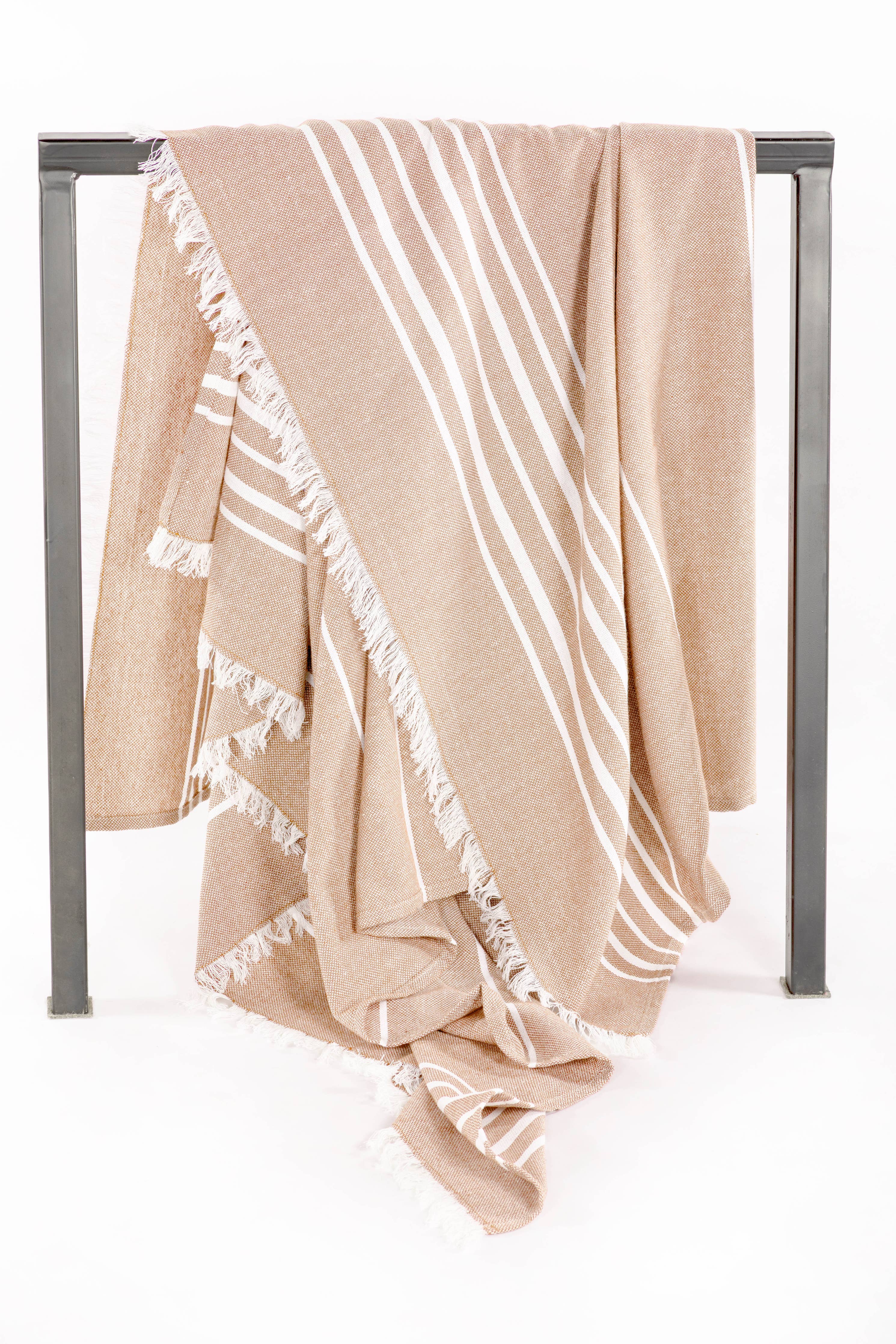 Sommerplaid SOLENE - 150x200 cm: Sand Tiseco