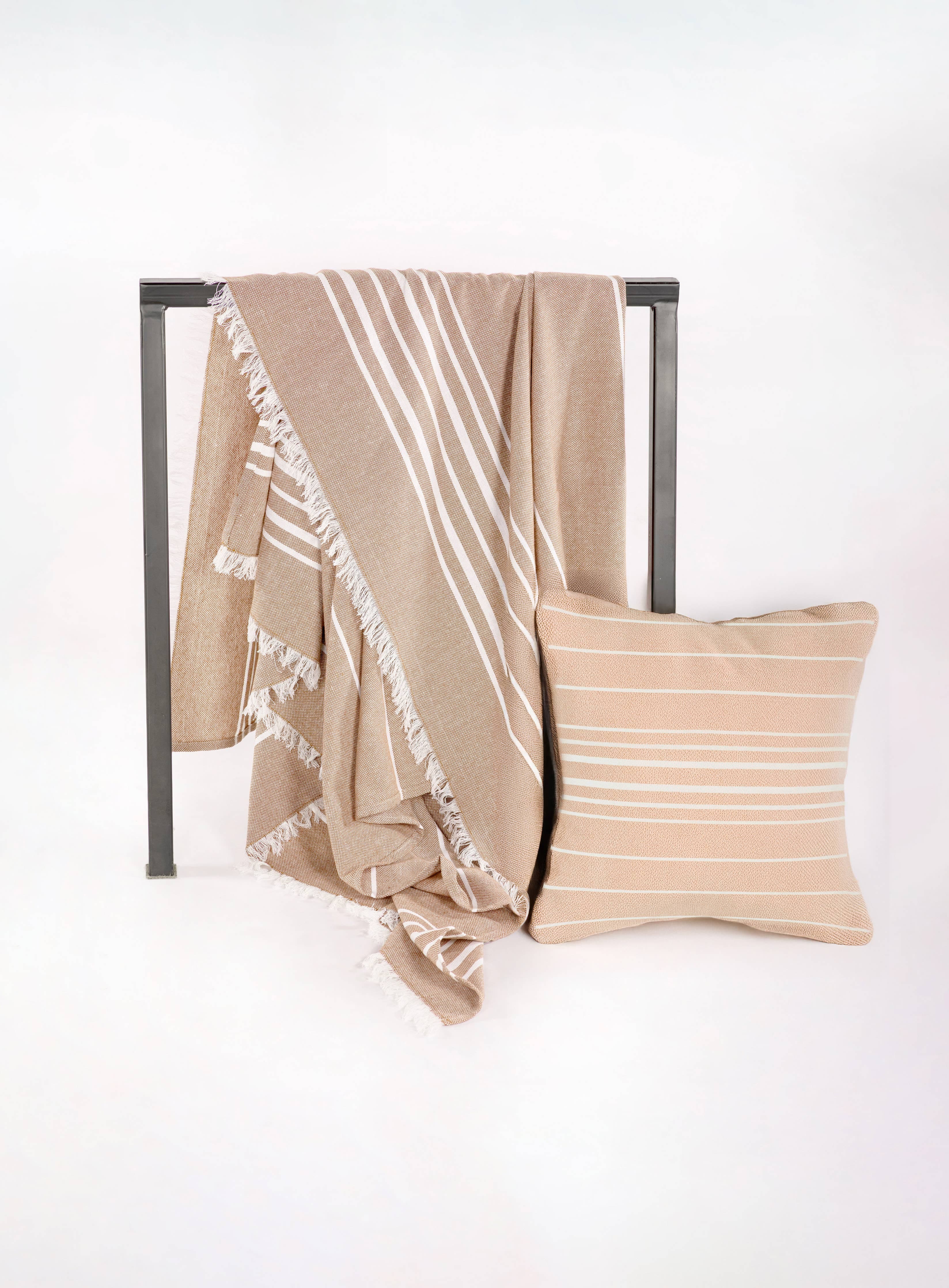 Sommerplaid SOLENE - 150x200 cm: Sand Tiseco