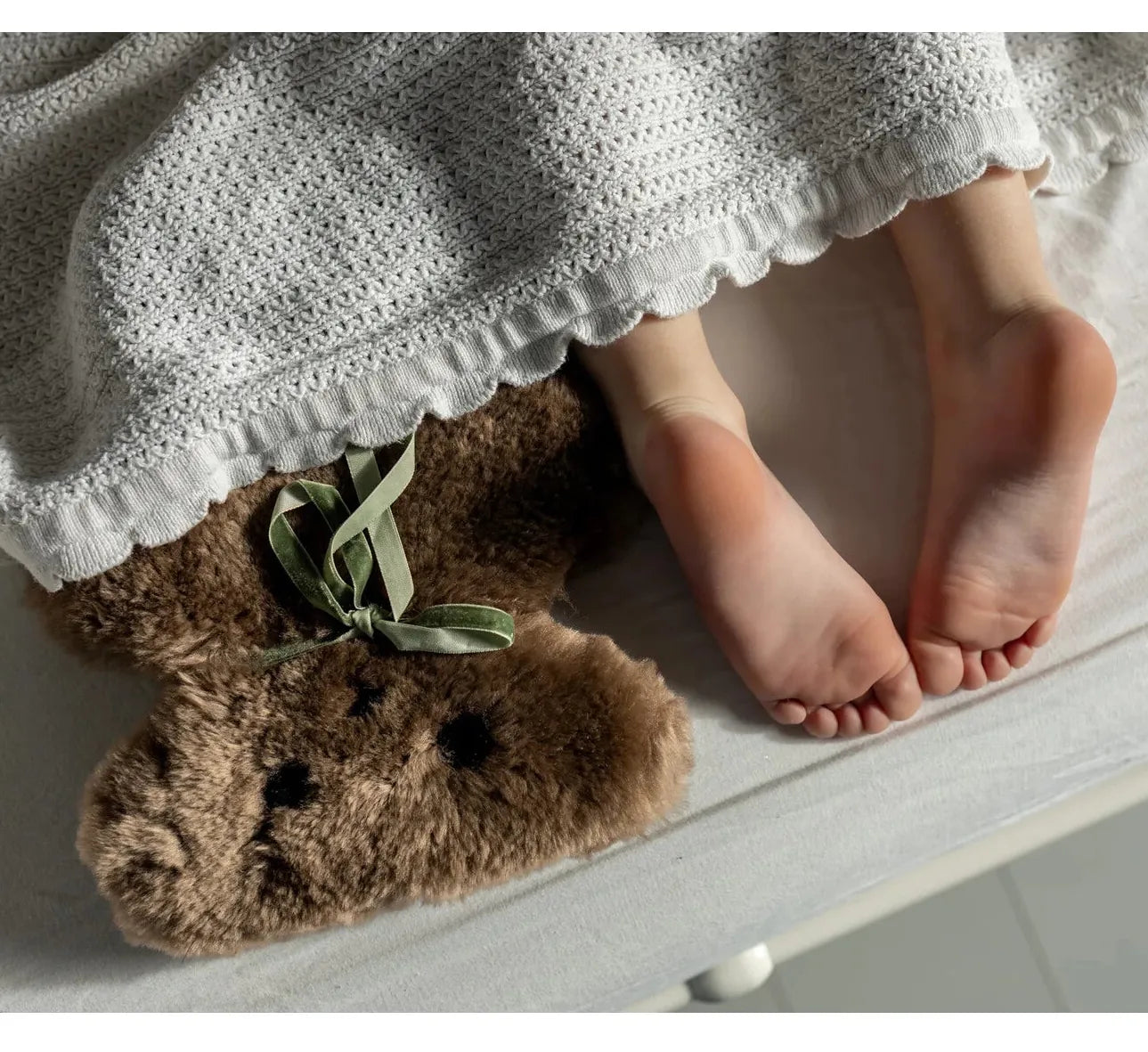 Bamse merino lammeskind - Brun Uldplaiden.dk