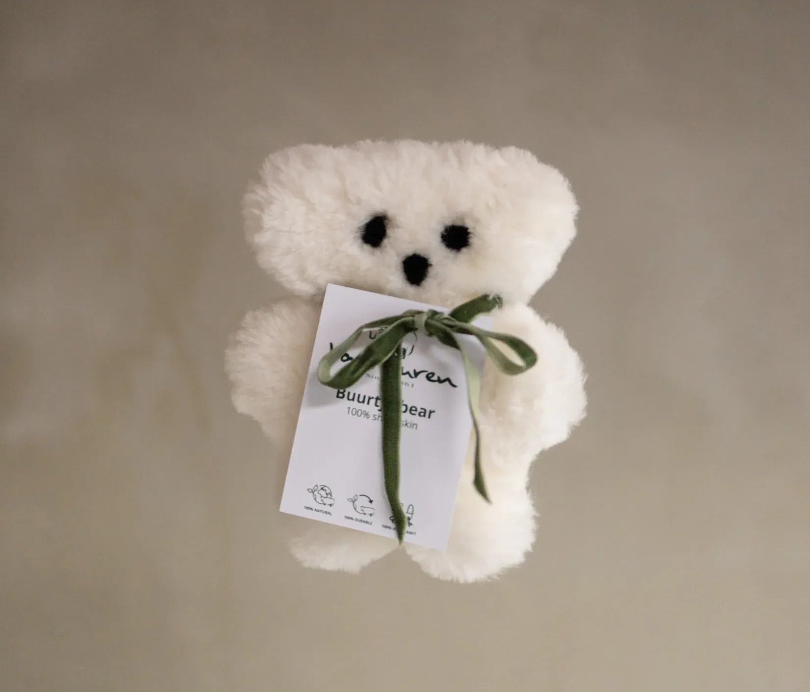 Bamse merino lammeskind - Hvid Uldplaiden.dk