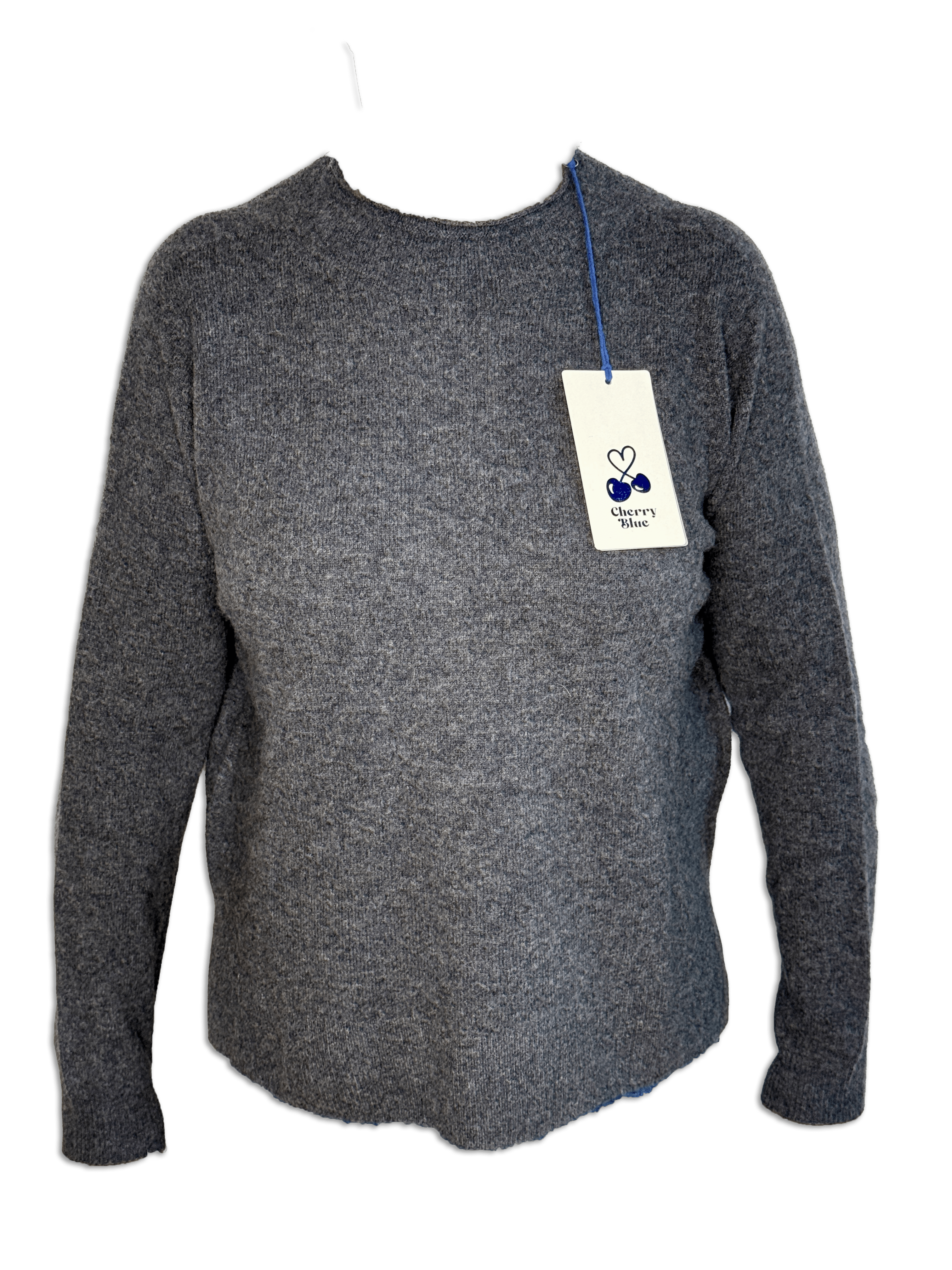 Cardigan mørkegrå i 10% cashmere str.38/40 Uldplaiden.dk