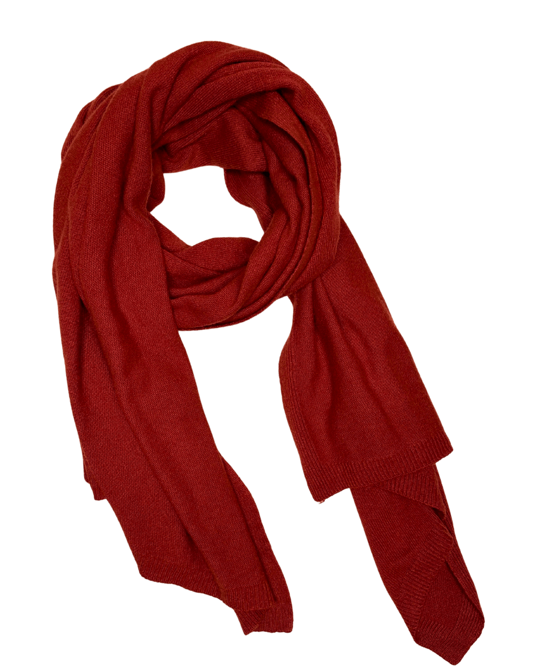 Halstørklæde i 5% cashmere - Brændt orange Uldplaiden.dk