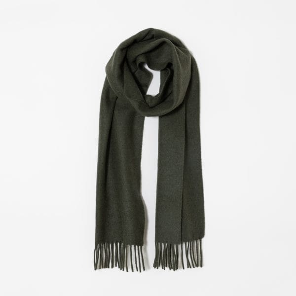 Halstørklæder i 100% irsk cashmere - Skov grøn Uldplaiden.dk