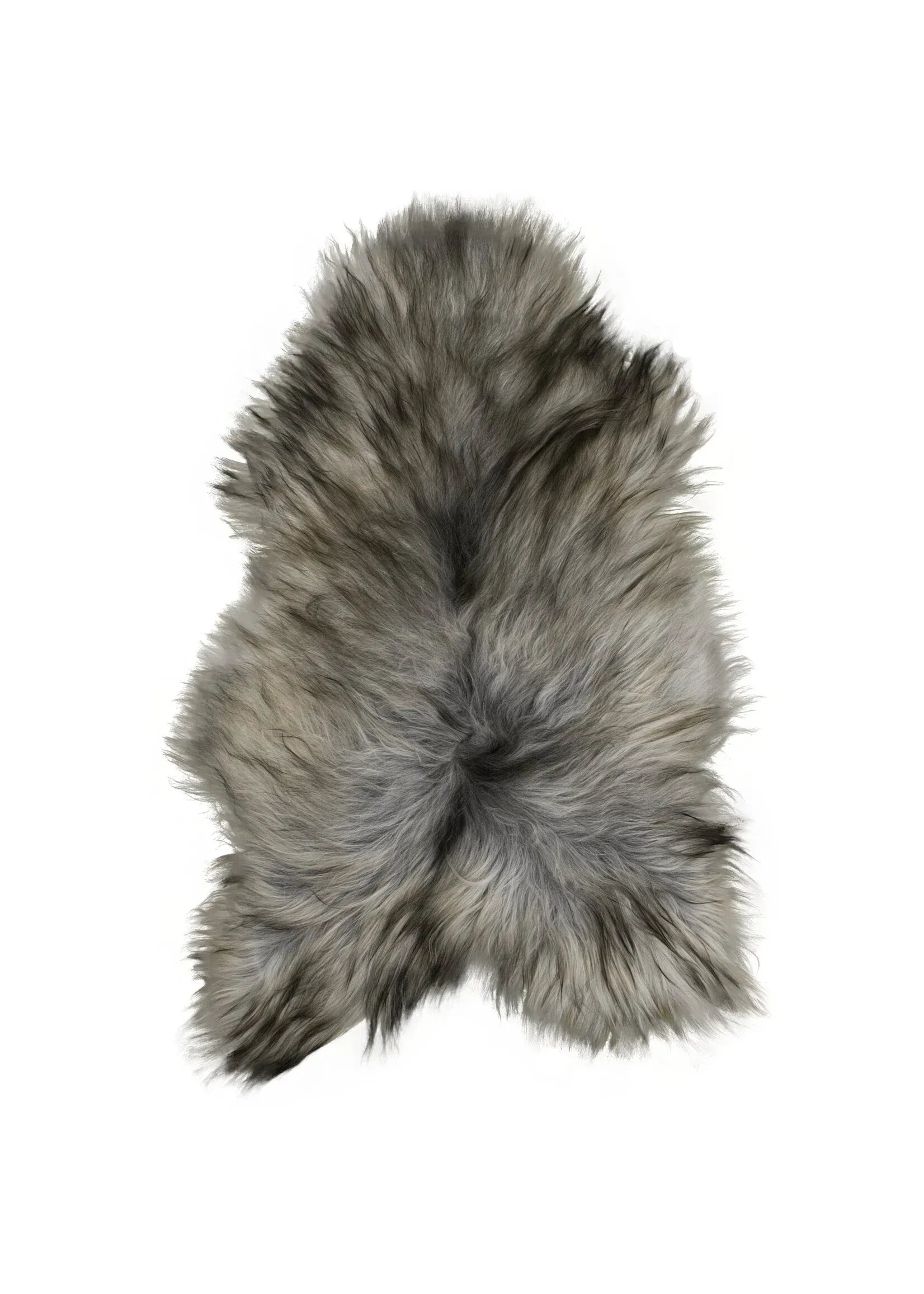 Korthåret lammeskind - Naturlig grå Uldplaiden.dk