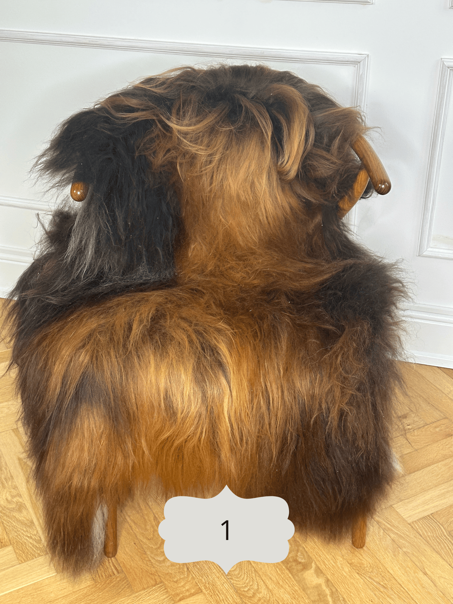 Langhåret lammeskind - Brun Uldplaiden.dk