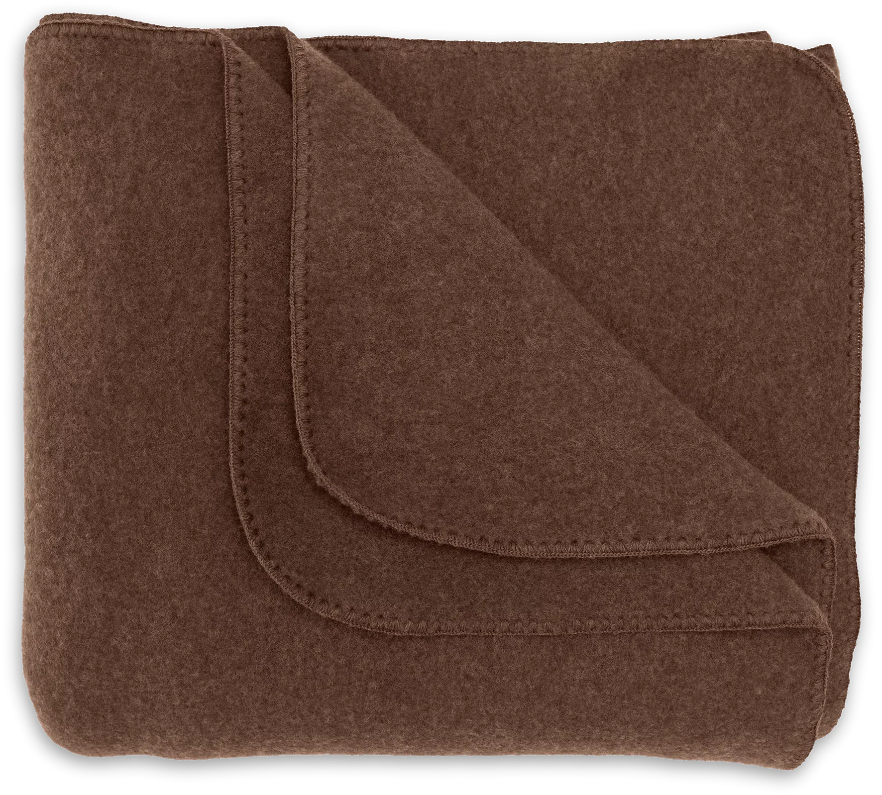 Øko uldplaid i merinould - Brun Uldplaiden.dk