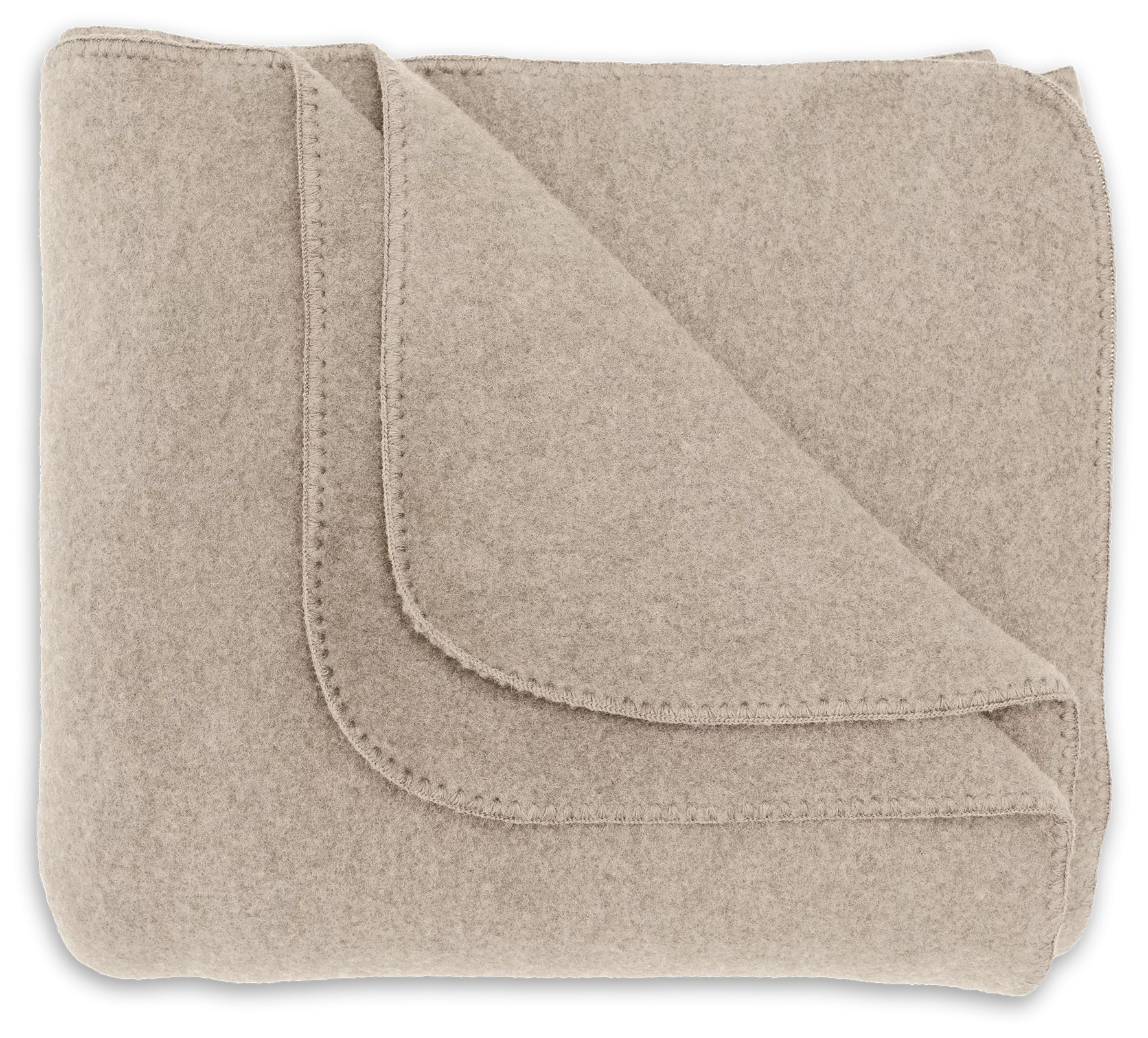 Øko uldplaid i merinould - Sand Uldplaiden.dk