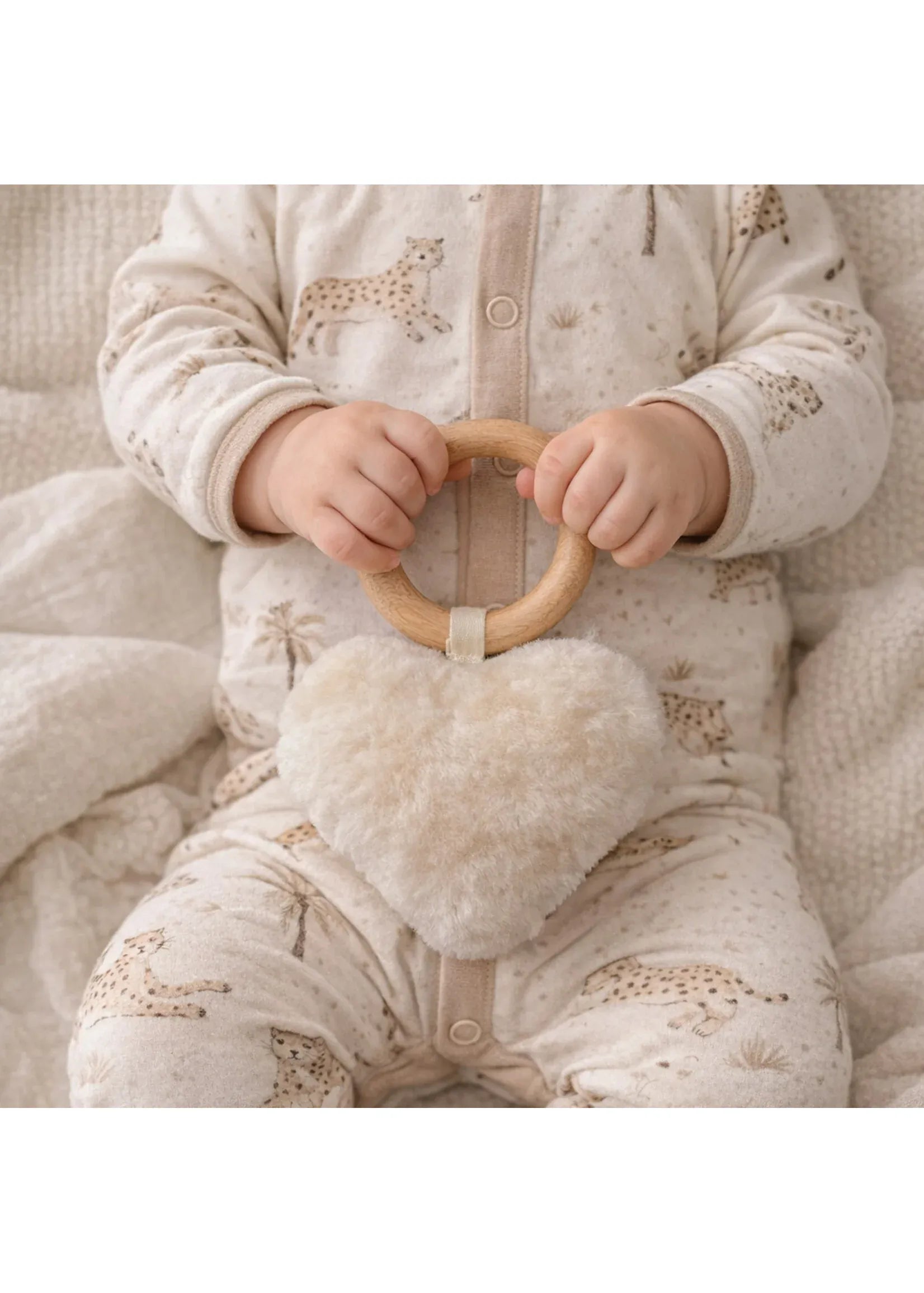 Rangle hjerte - Sand Uldplaiden.dk