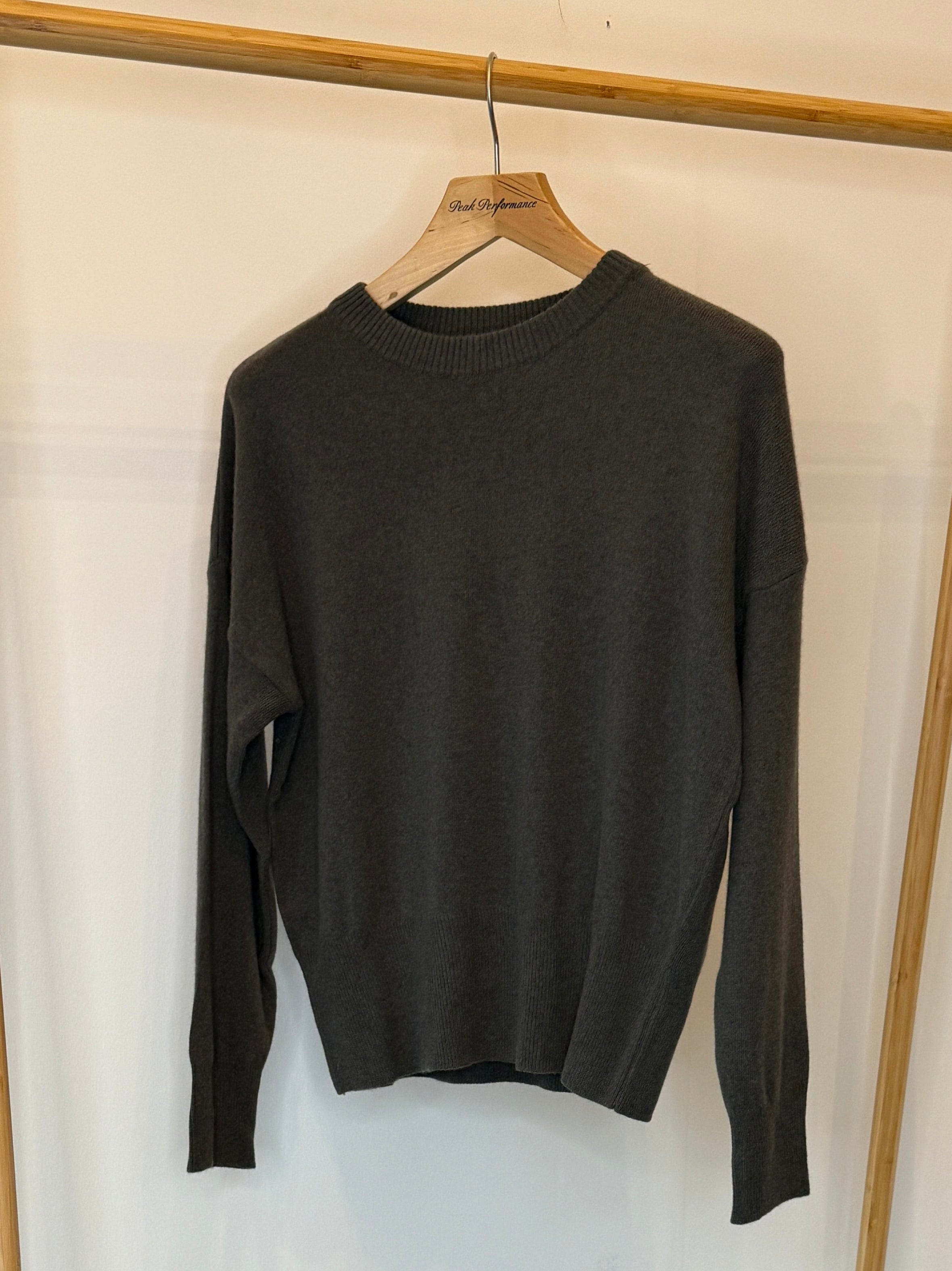 Strik sæt khaki i 30% cashmere Uldplaiden.dk