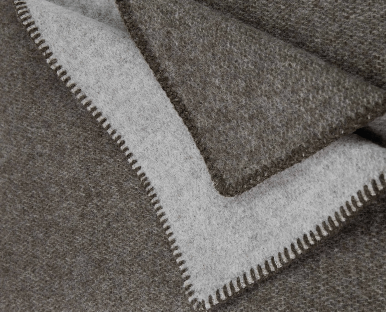 Uldplaid i 100% New Zealand Uld - Brun/grå (140x200 cm) Uldplaiden.dk