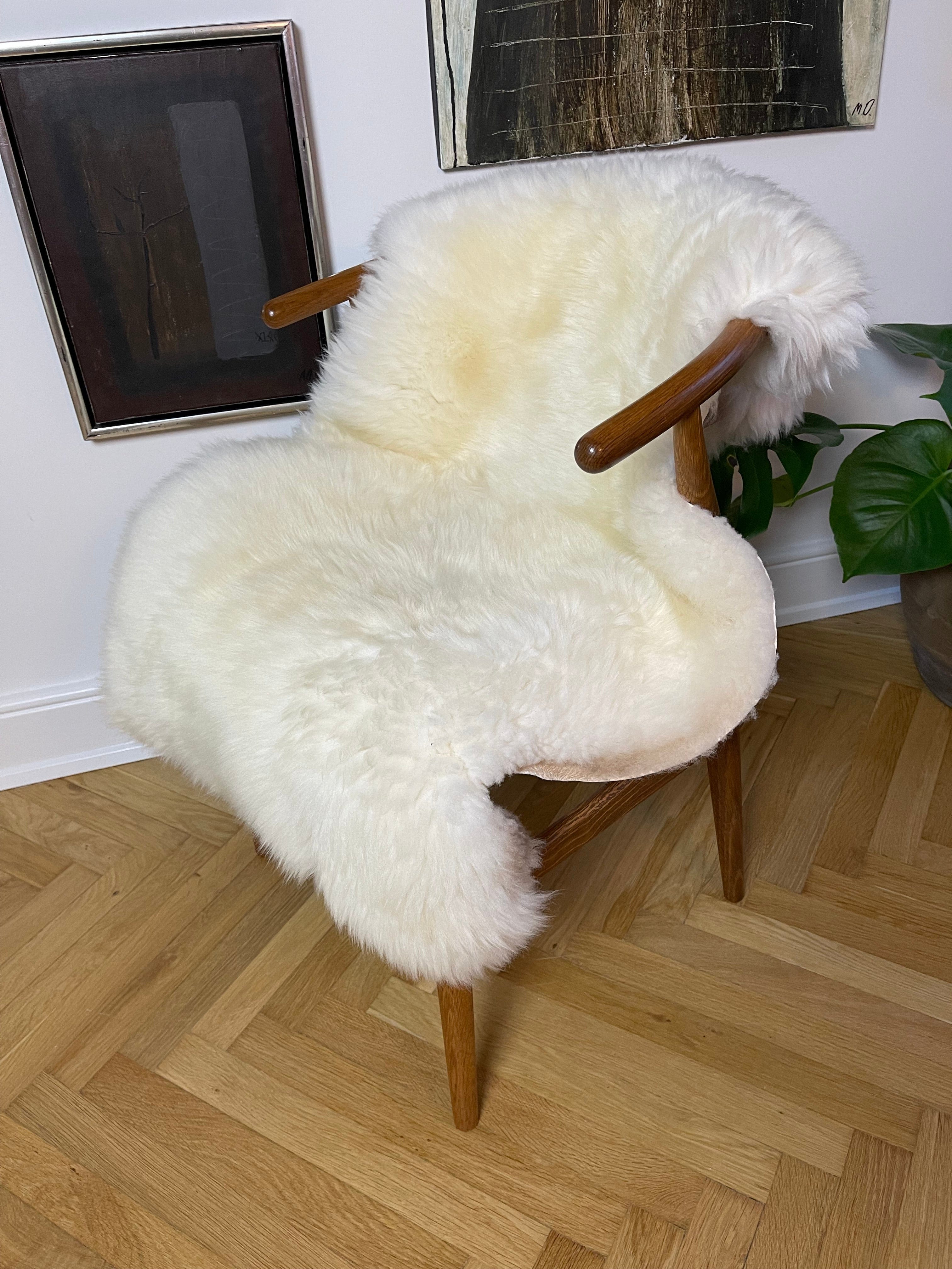 Lammeskind - Hvid (X-Large) Lammeskind Uldplaiden