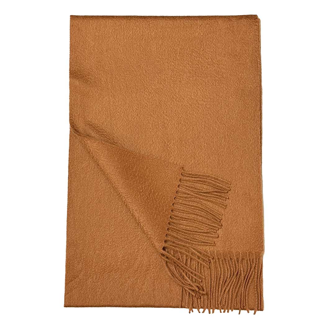 Halstørklæde i 100% Cashmere Camel