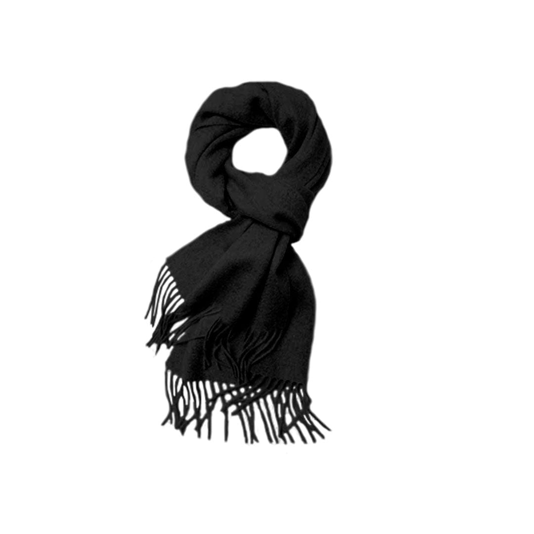Halstørklæde i 100% Cashmere -  Sort (30 x 180 cm) Tørklæder og sjaler Uldplaiden