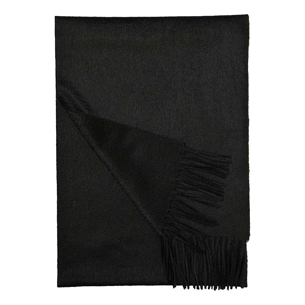 Halstørklæde i 100% Cashmere - Sort (30 x 180 cm) Tørklæder og sjaler Uldplaiden