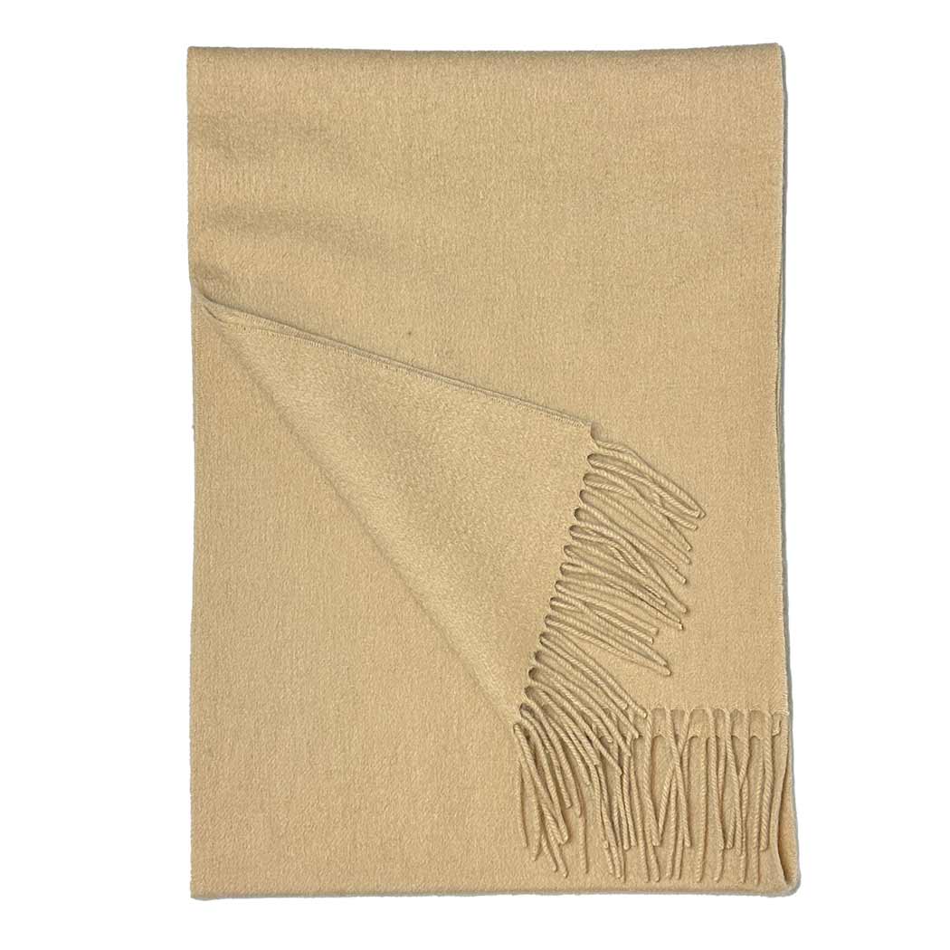 Halstørklæde i 100% Merinould - Creme (30 x 180 cm) Tørklæder og sjaler Uldplaiden