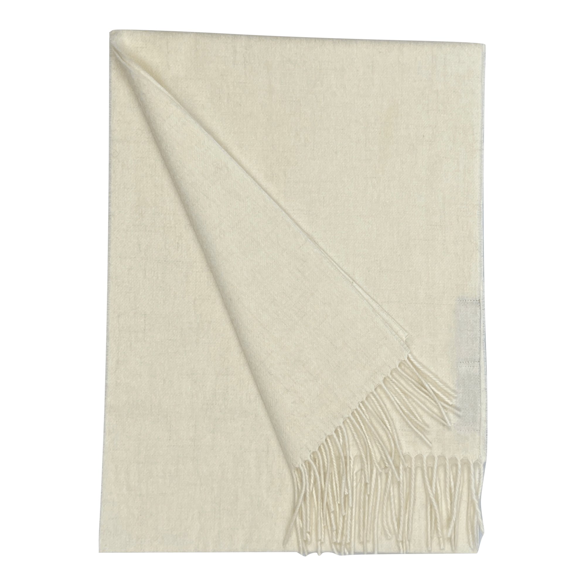 Halstørklæde i 100% Merinould - Off White (30 x 180 cm) Tørklæder og sjaler Uldplaiden