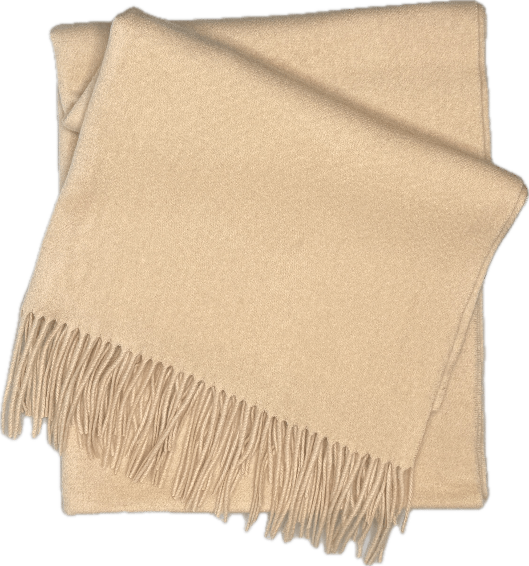 Sjal i 100% Cashmere - Creme (70x200 cm) Tørklæder og sjaler Uldplaiden