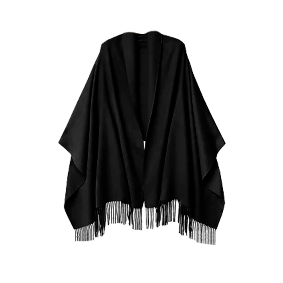 Sjal i 100% Cashmere - Sort (70x200 cm) Tørklæder og sjaler Uldplaiden