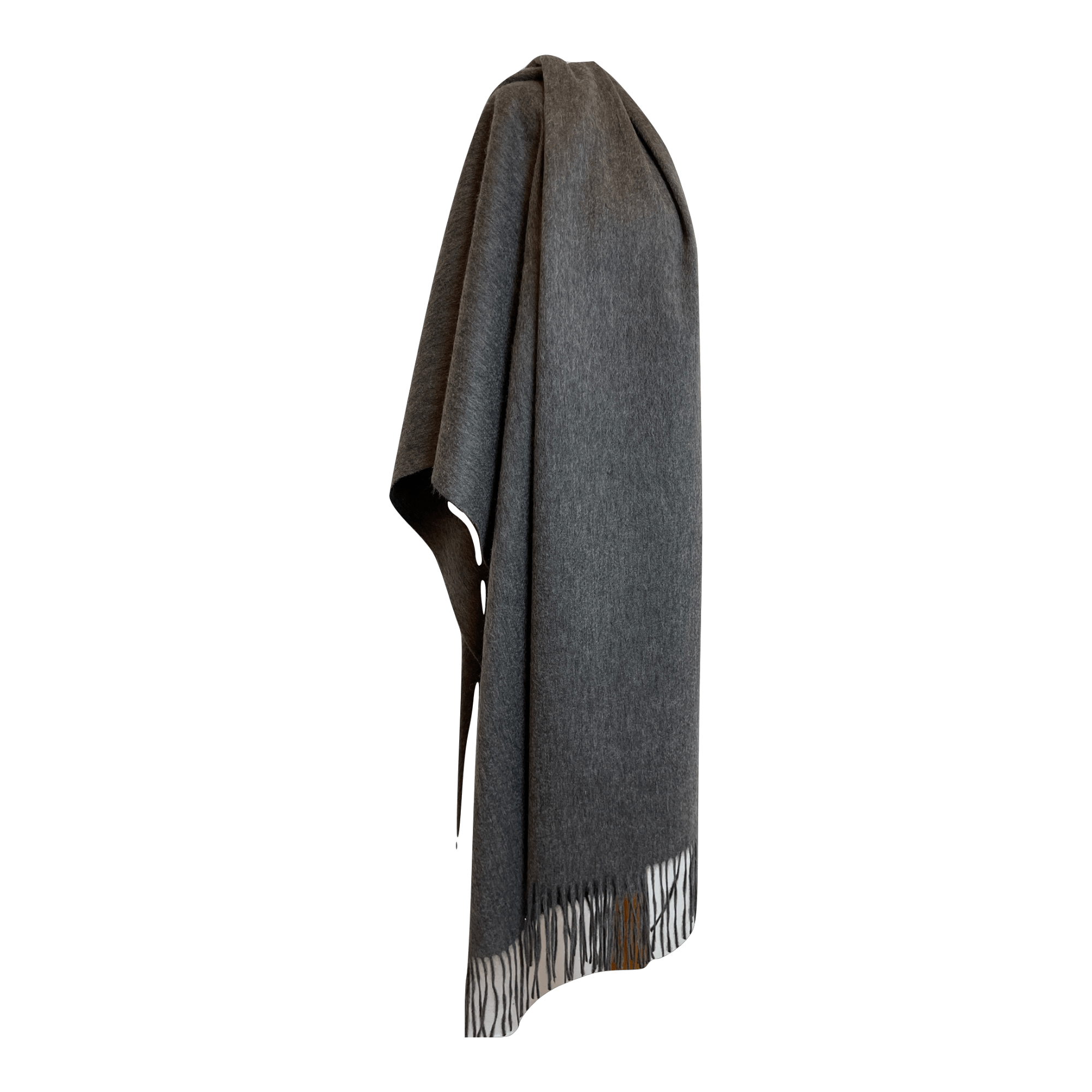 Sjal i 100% Merinould - Grå Melange (70x200 cm) Tørklæder og sjaler Uldplaiden