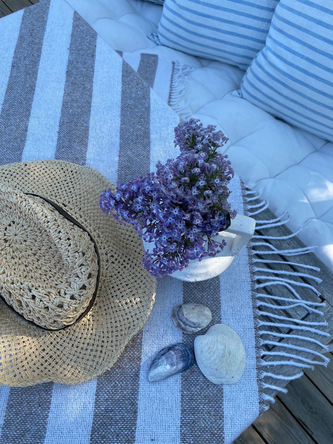 Hasmark Plaid I Sand - 100% Recycled Uldplaid Uldplaiden