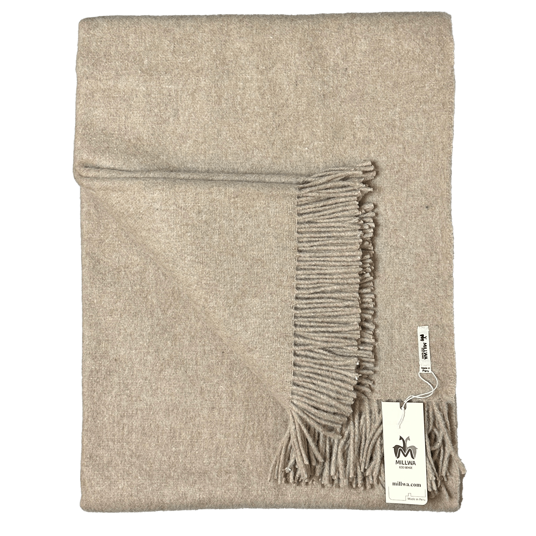 Kopi af Uldplaid i recycled alpaca uld - Camel (160x200 cm) Uldplaid Uldplaiden