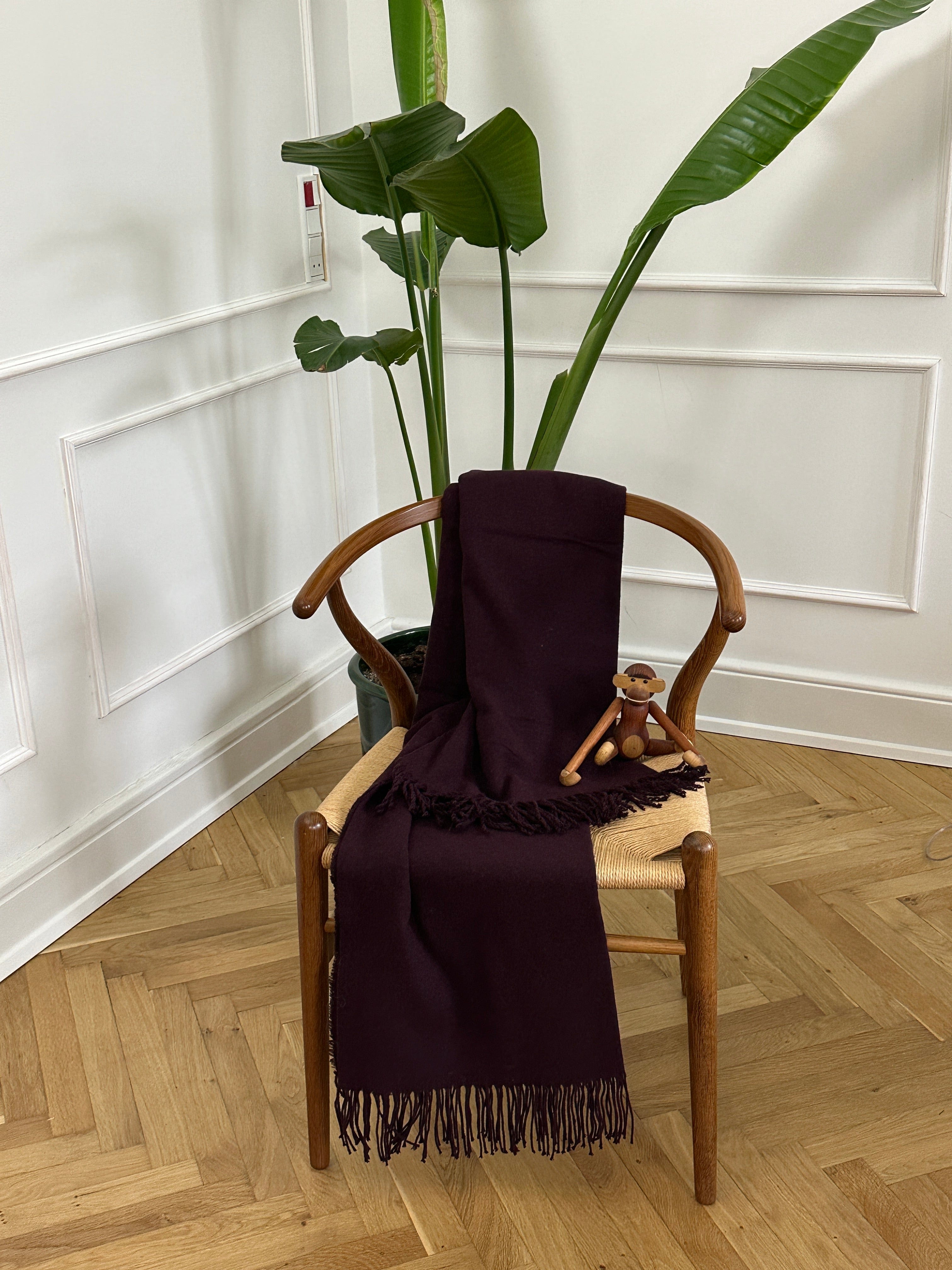 Plaid i 20% Merinould - Blommefarvet (140x200 cm) Uldplaid Uldplaiden