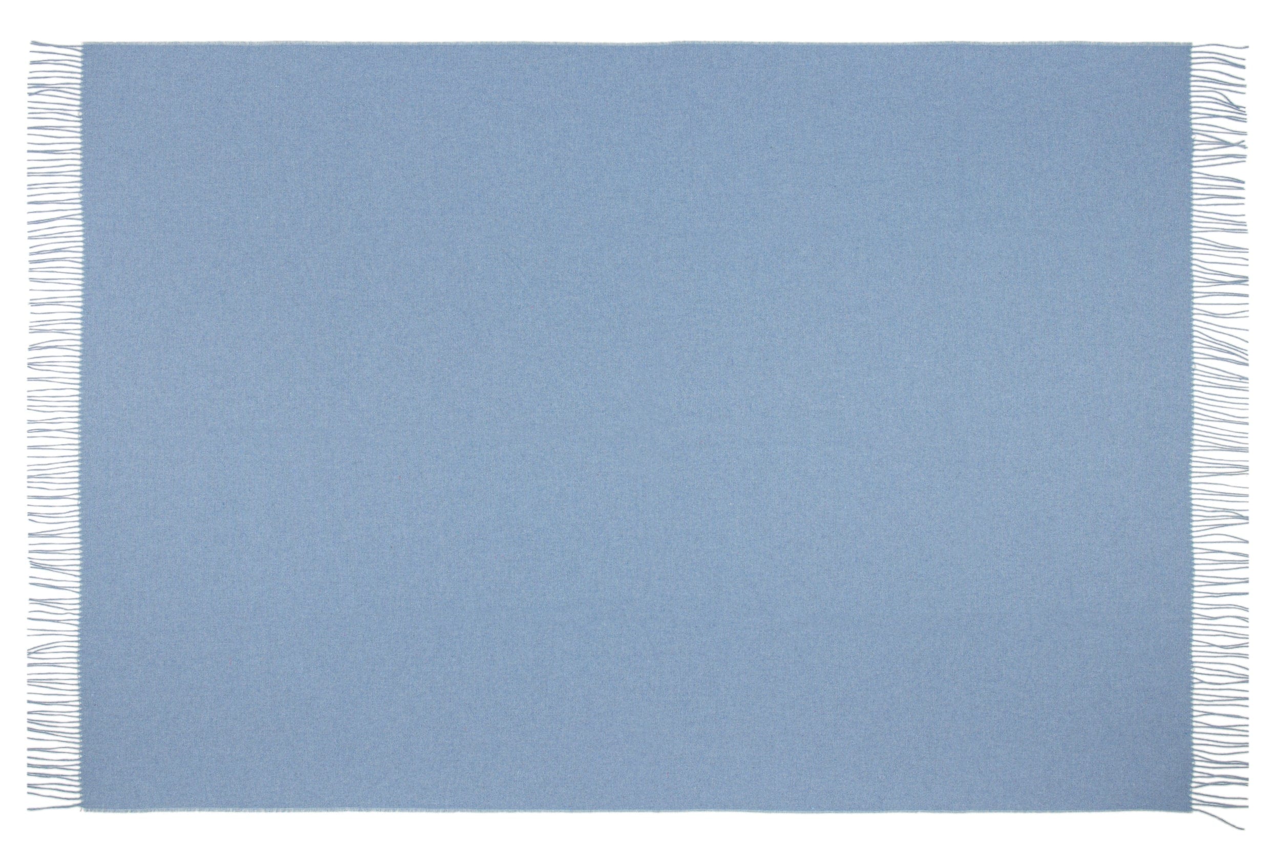 Plaid i 20% Merinould - Lyseblå (140x200 cm) Uldplaid Uldplaiden