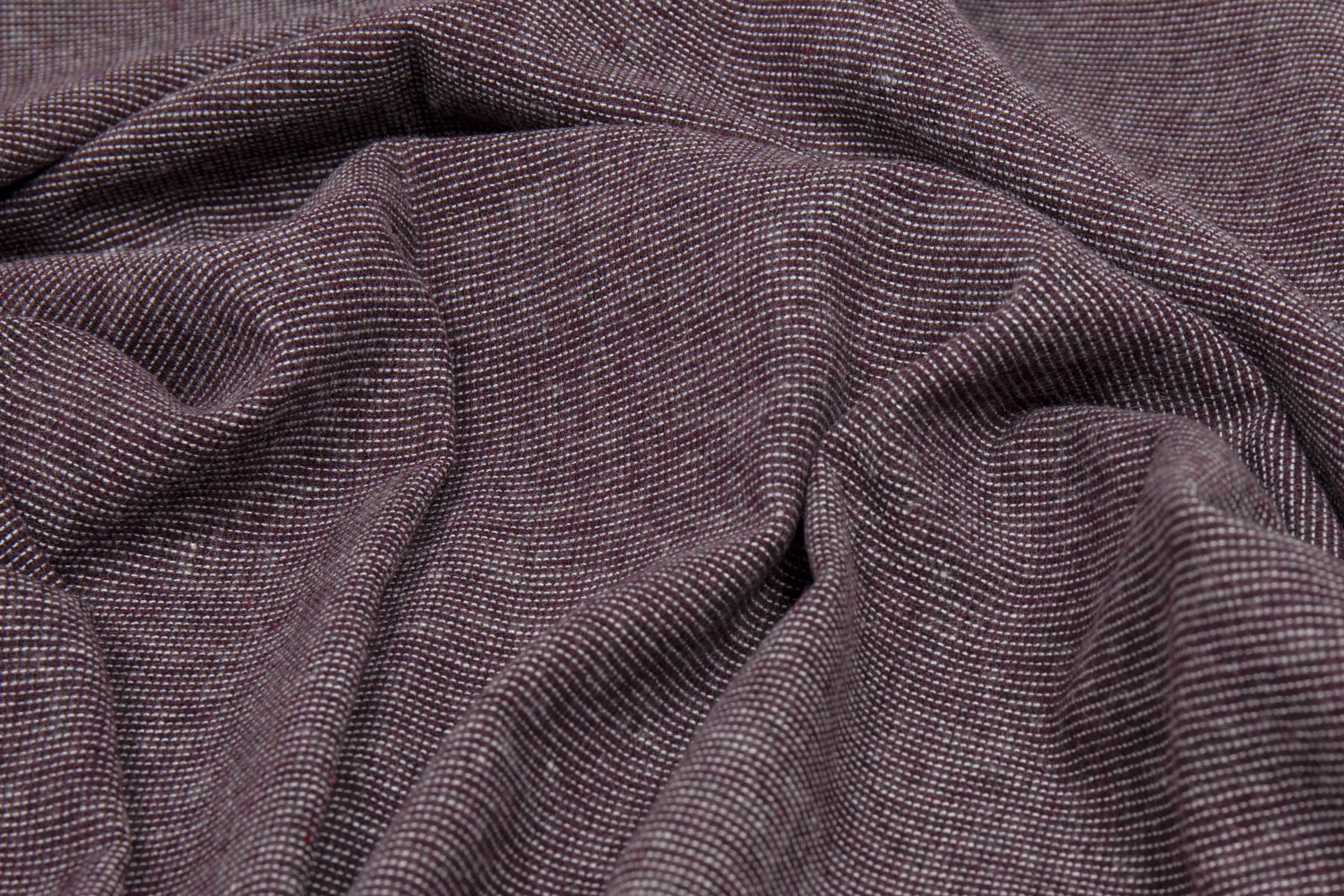 Plaid i 20% Merinould - Melange Blomme (140x200 cm) Uldplaid Uldplaiden