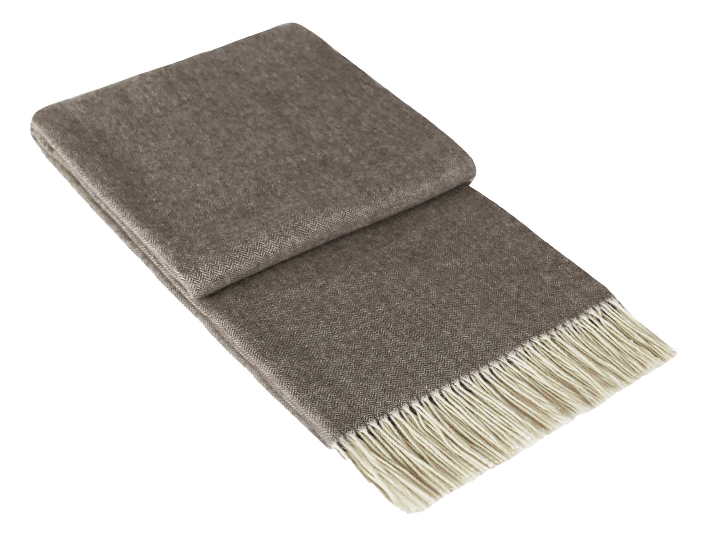 Uldplaid i 10% Cashmere - Lysbrun (140x200 cm) Uldplaid Uldplaiden