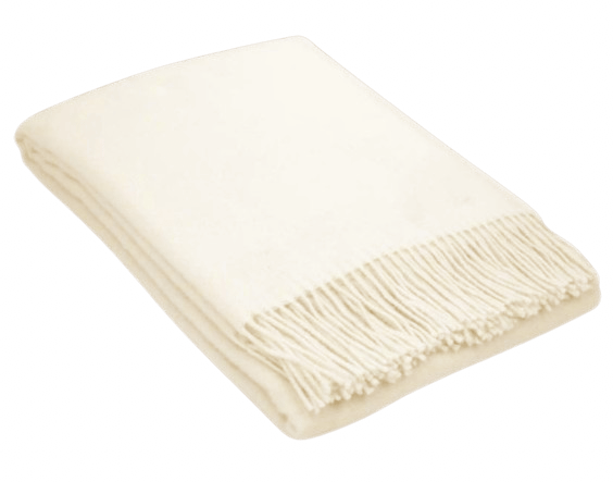Uldplaid i 100% New Zealandsk uld - Off white (140x200 cm) Uldplaid Uldplaiden
