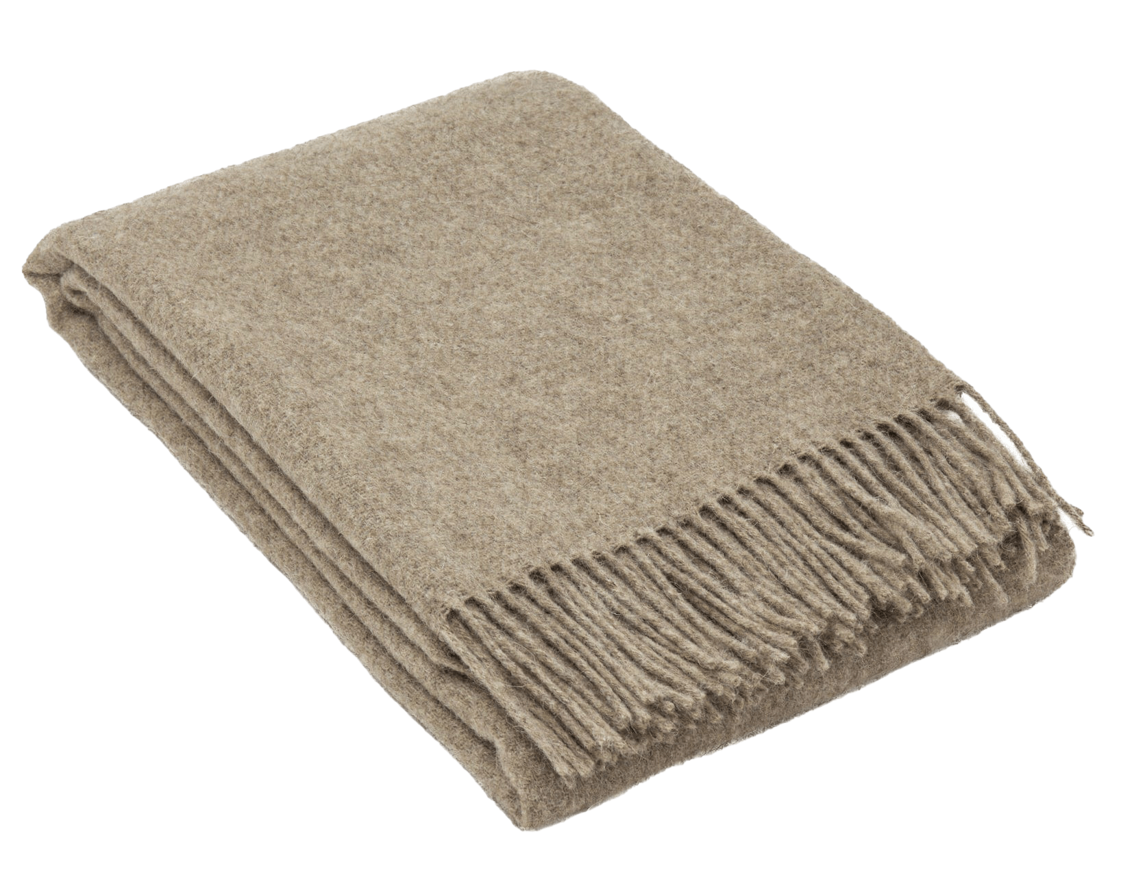 Uldplaid i 100% uld - Mørk Natur Melange (140x200 cm) Uldplaid Uldplaiden