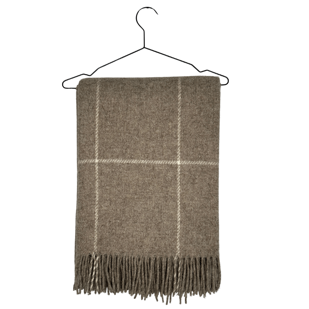 Uldplaid i 100% uld - Natur Tern (140x200 cm) Uldplaid Uldplaiden
