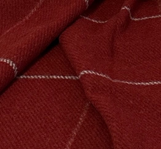 Uldplaid i 100% uld - Rust rød (140x200 cm) Uldplaid Uldplaiden
