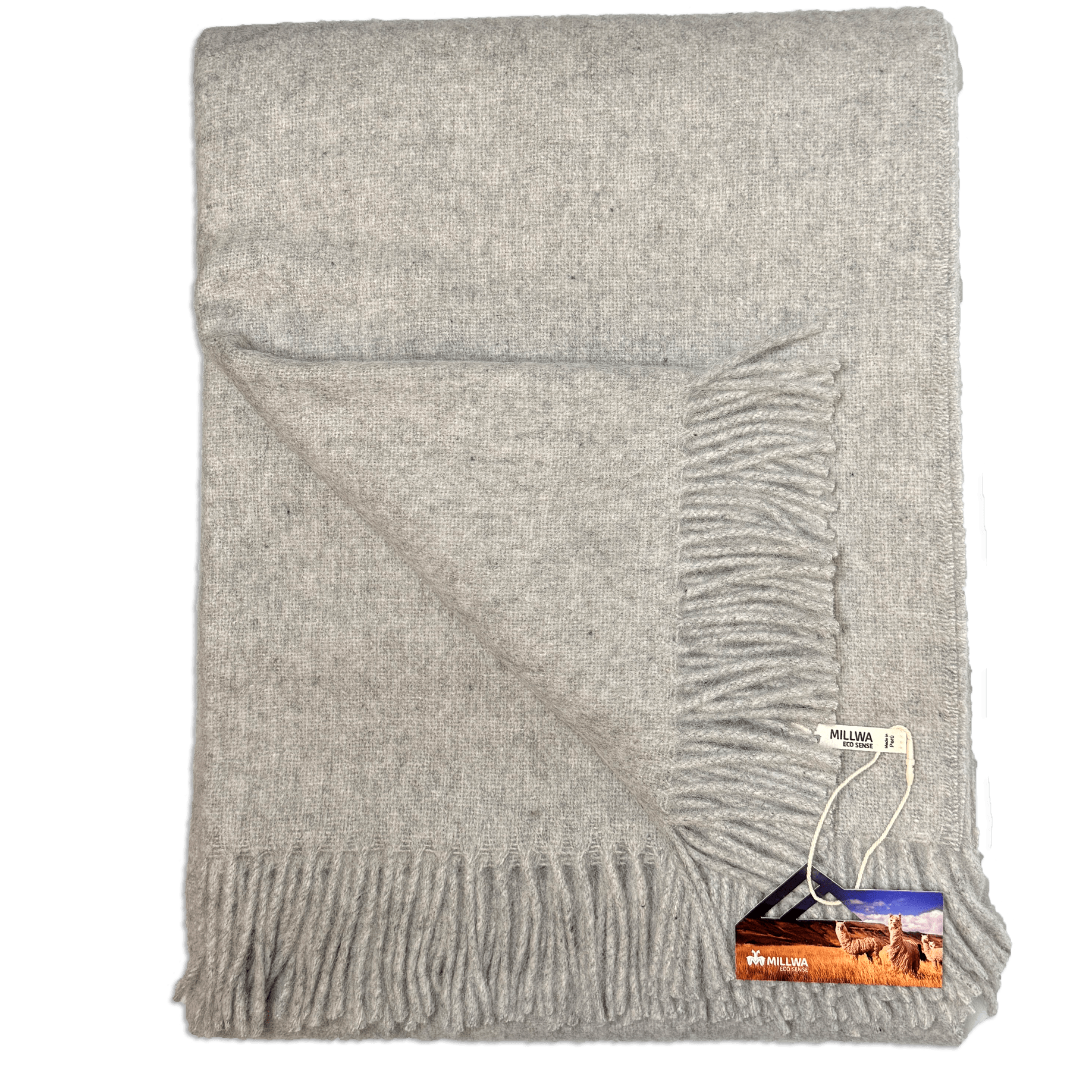 Uldplaid i recycled alpaca uld - Grå (160x200 cm) Uldplaid Uldplaiden