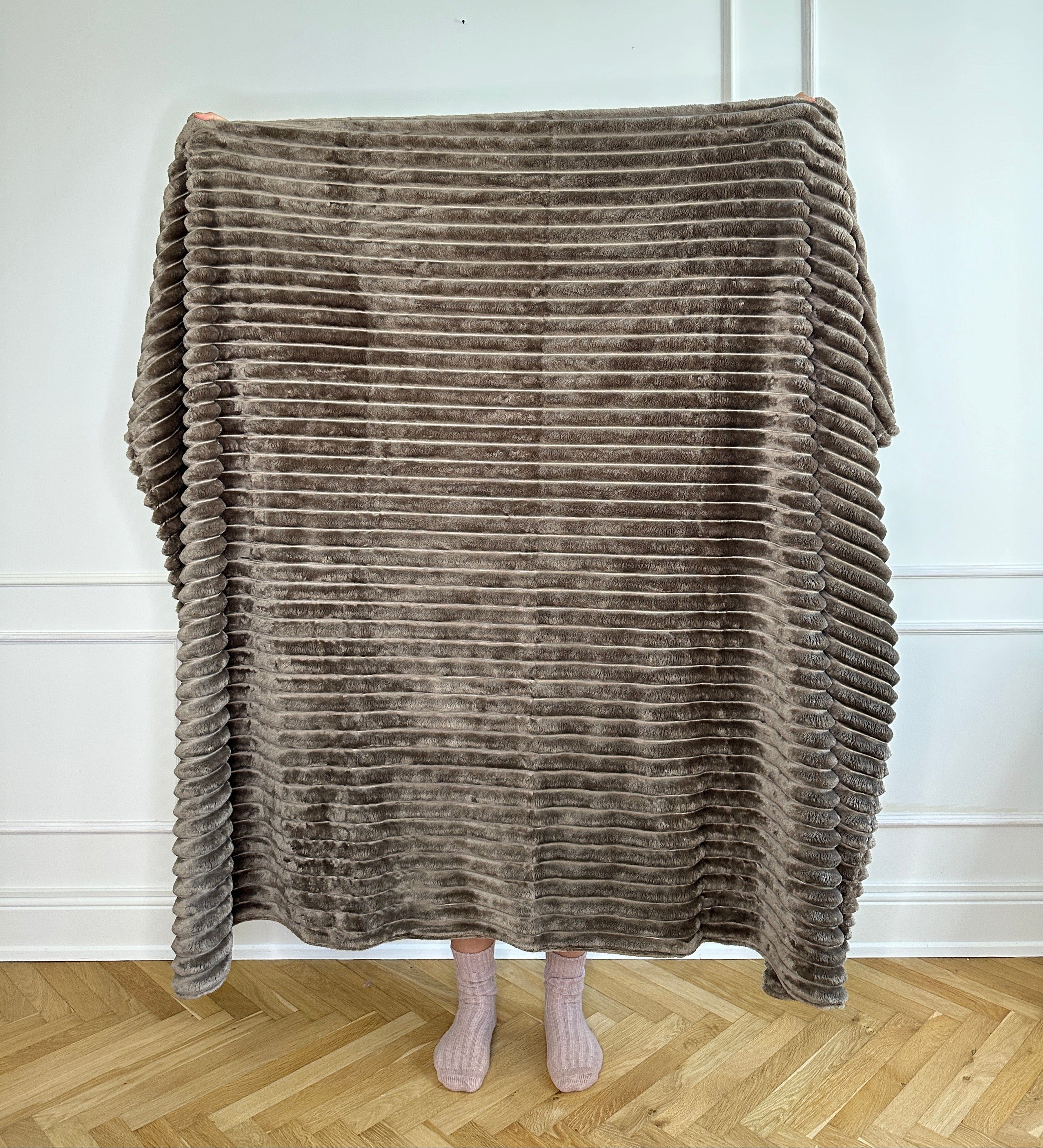 Luxus Fleece plaid i brun (150x200cm) Plaid OtherStuff.dk