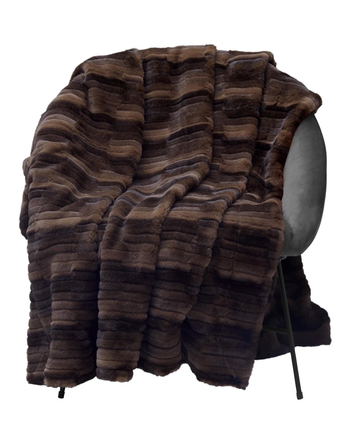 Faux fur tæppe - Chocolate Lammeskind OtherStuff