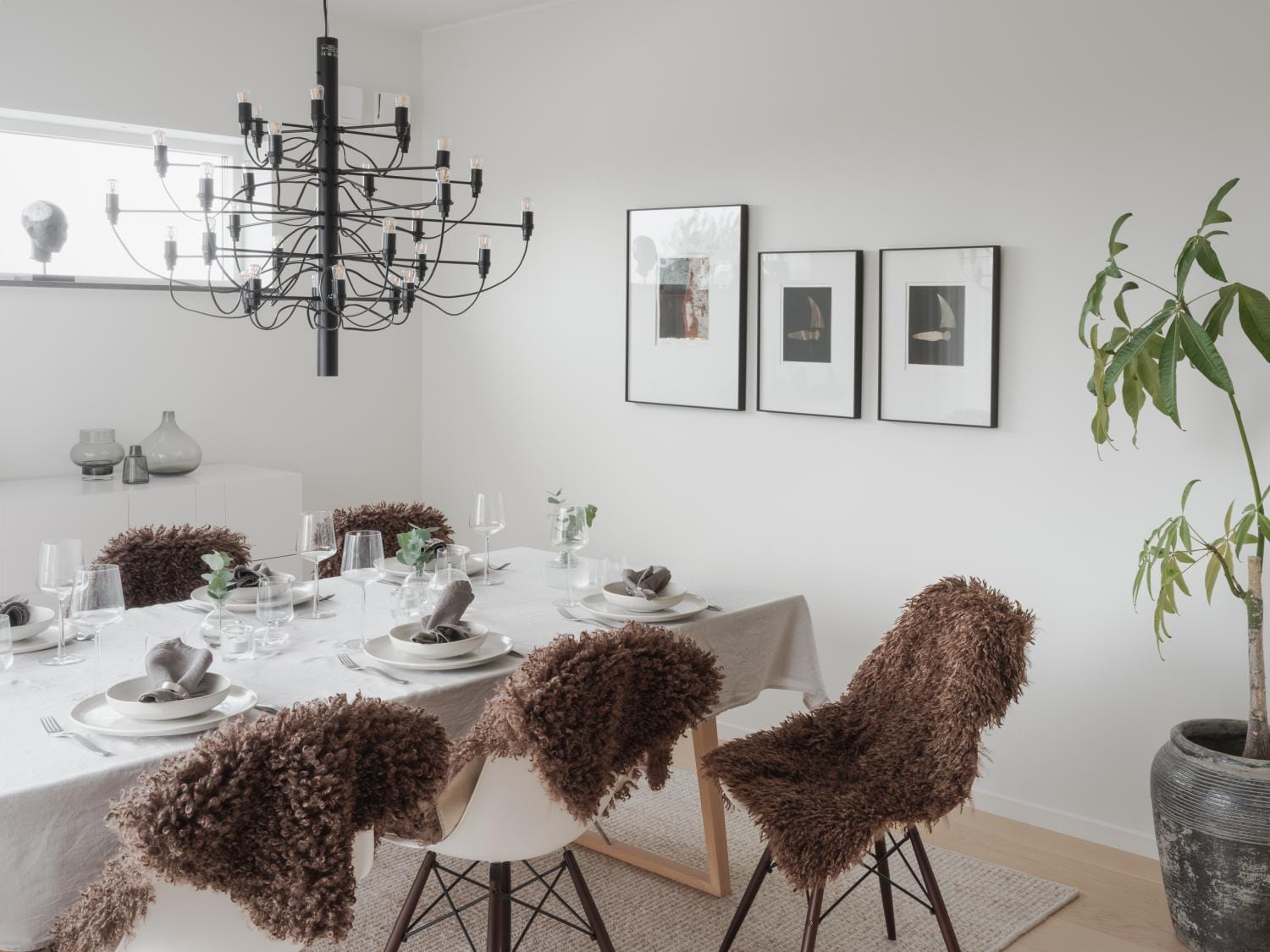 Imiteret krøllet lammeskind - Brun Lammeskind OtherStuff