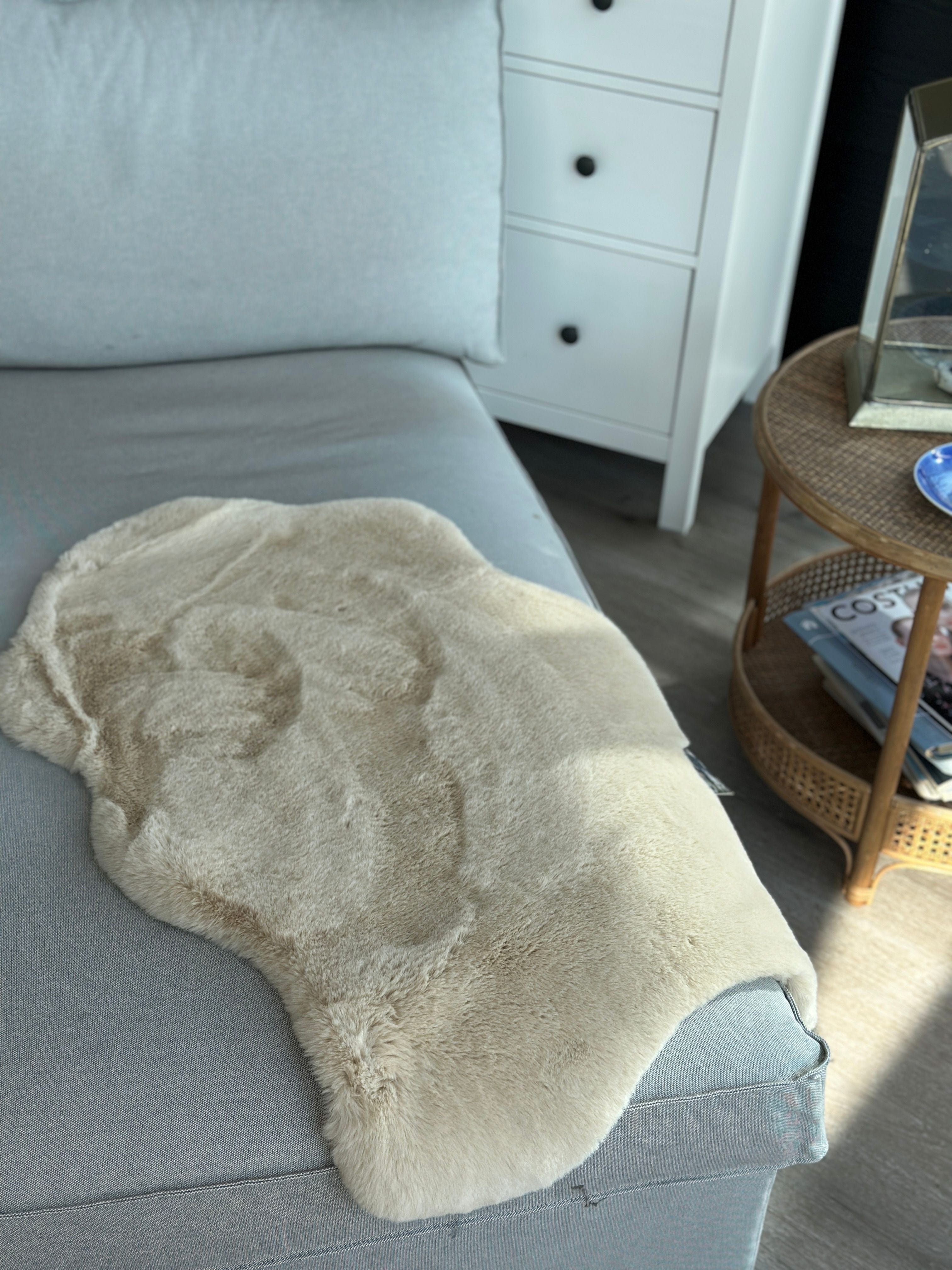 Imiteret lammeskind - Beige Lammeskind OtherStuff